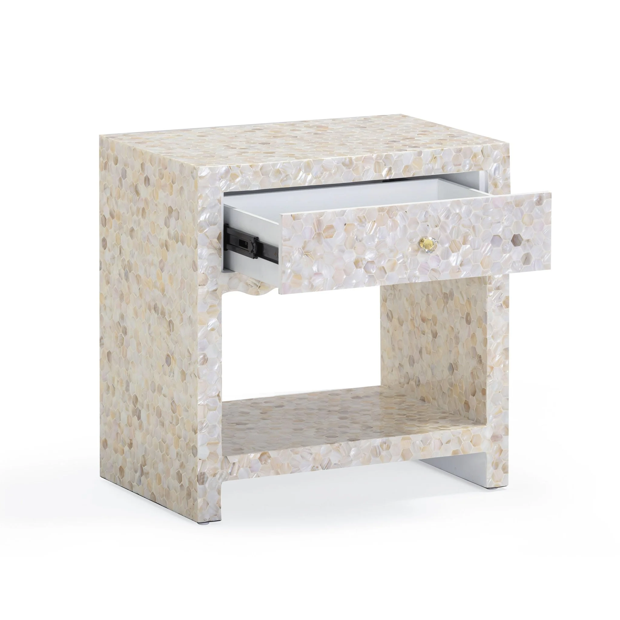 Piara Natural Mother of Pearl Inlaid Nightstand - Image 4