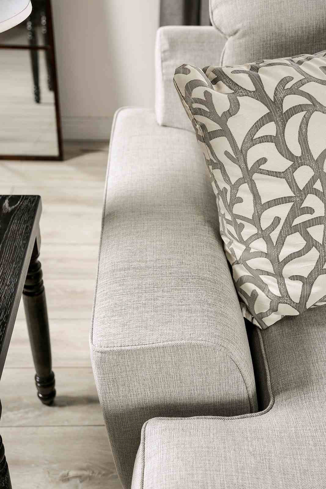 Picotee Loveseat, Light Gray/Black - Image 5