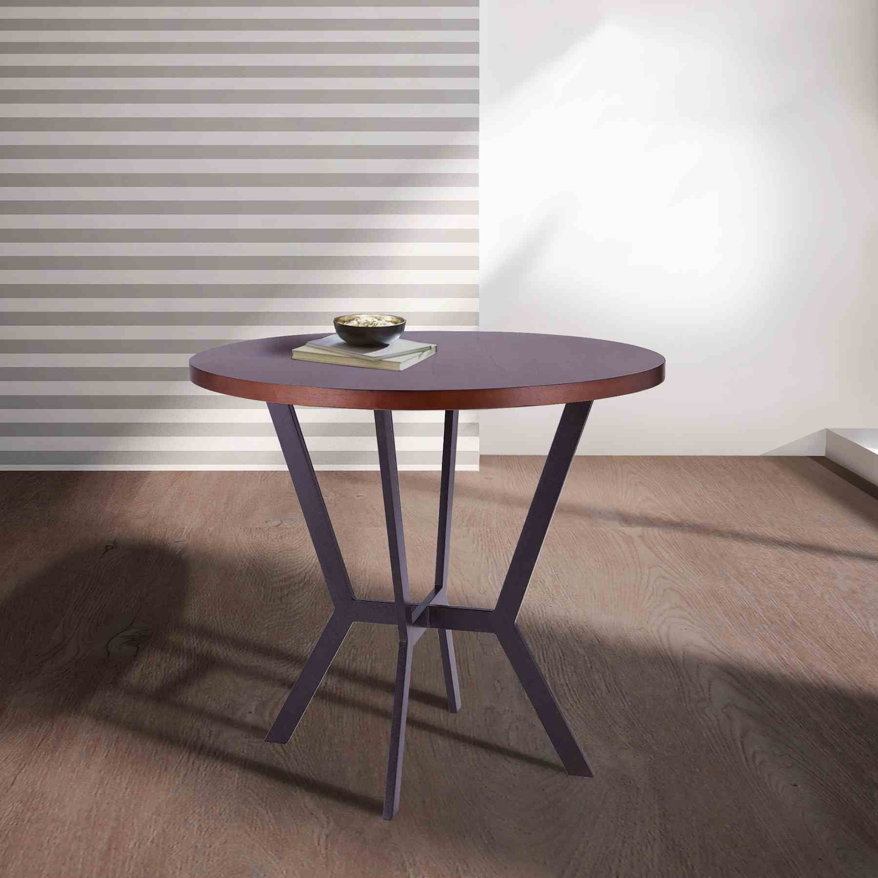 Pike Contemporary Bar Table in Auburn Bay Finish and Sedona Wood Top - Image 4