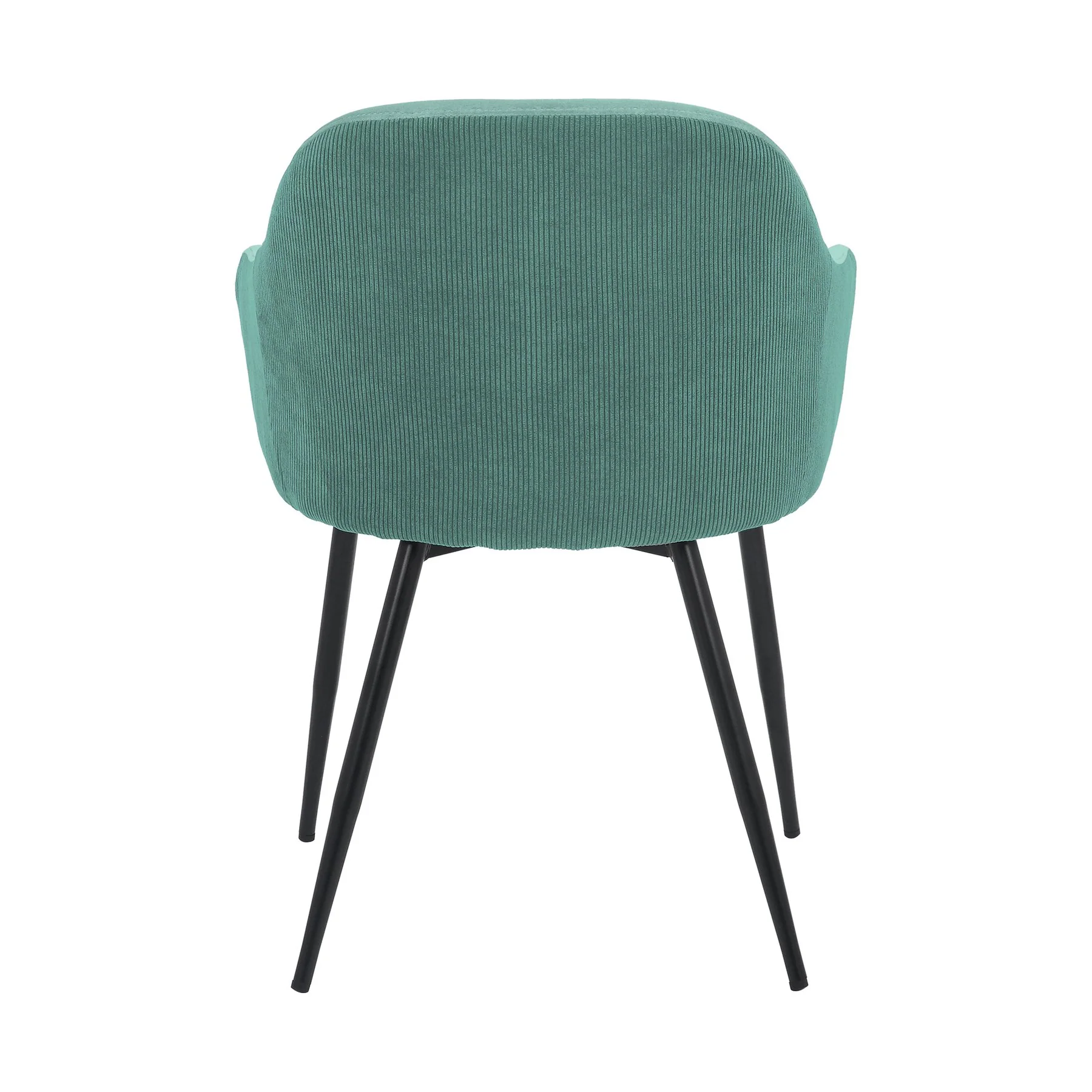 Pixie Two Tone Teal Fabric Dining Room Chair with Black Metal Legs - Image 5