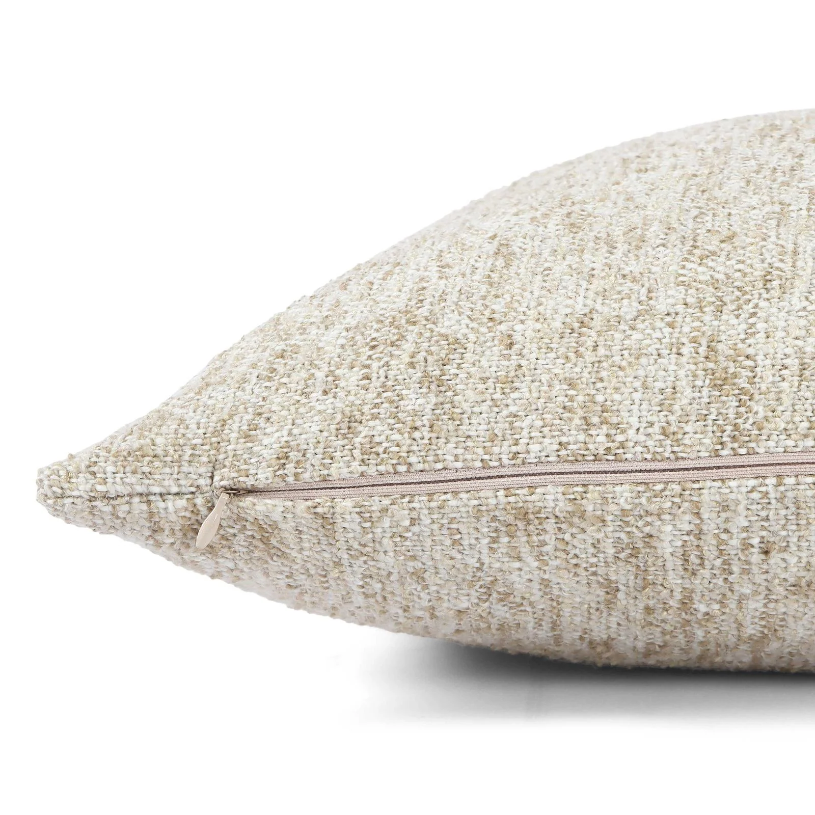 Poh Washed Beige Boucle 20" Square Accent Pillow - Image 5