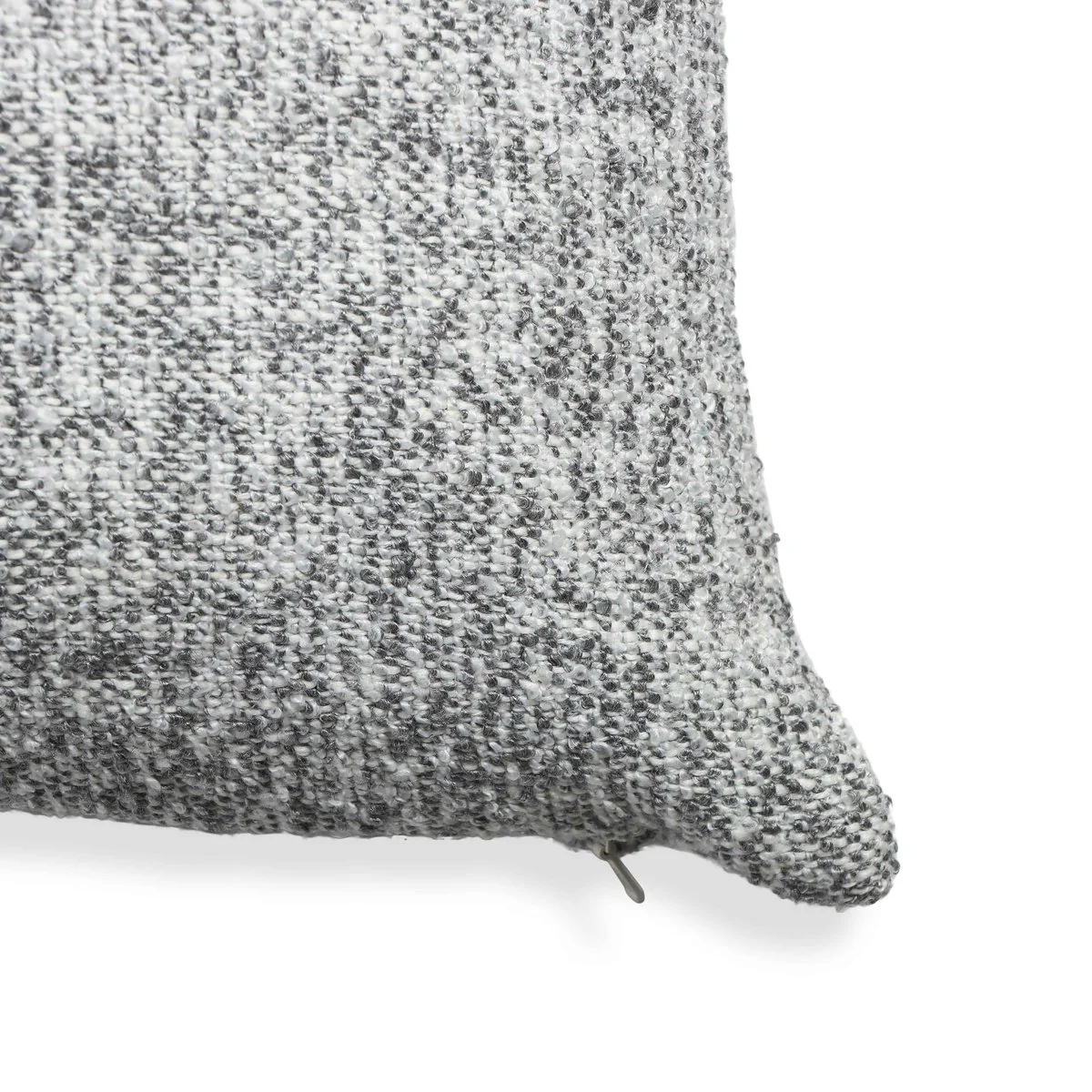 Poh Washed Grey Boucle 20" Square Accent Pillow - COVER - Image 3