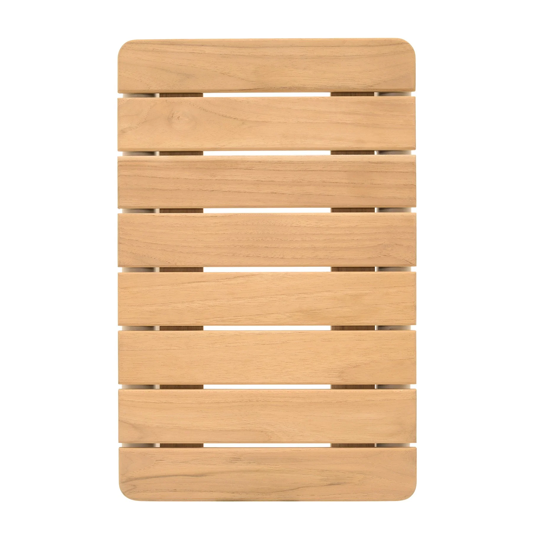 Portals Outdoor C-Shape Side Table in Light Sand Matte Finish and Natural Teak Wood Top - Image 4