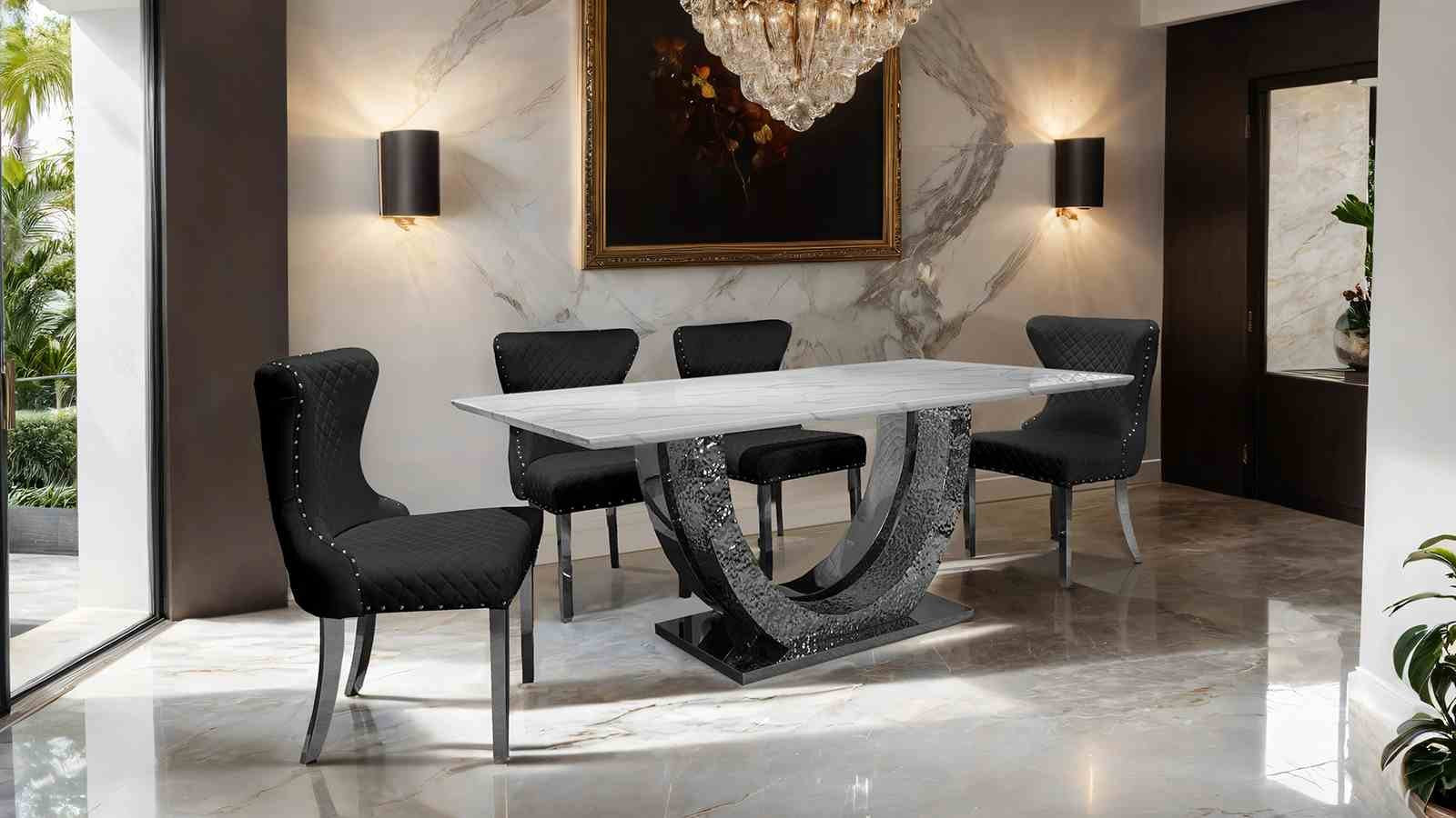 Portanova Dining Table, Chrome