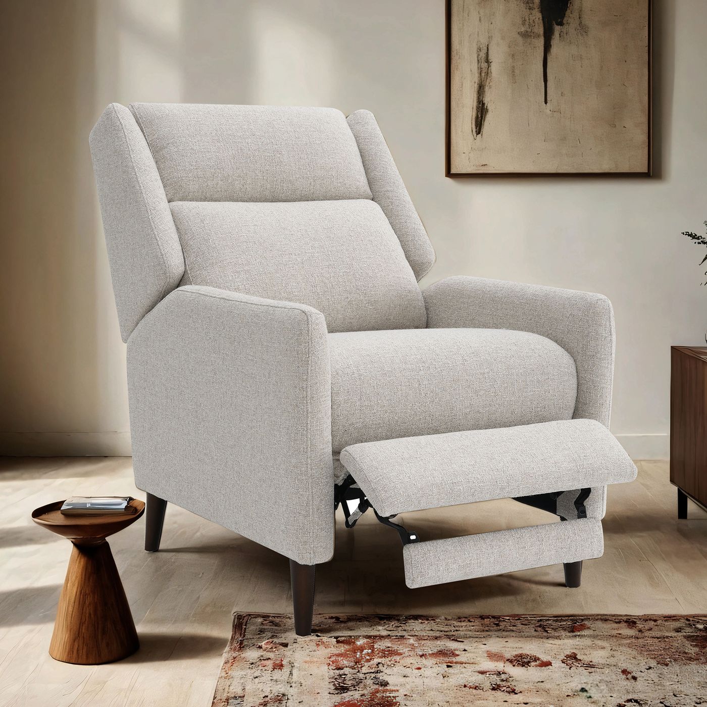 Psyche Pushback Recliner, Beige