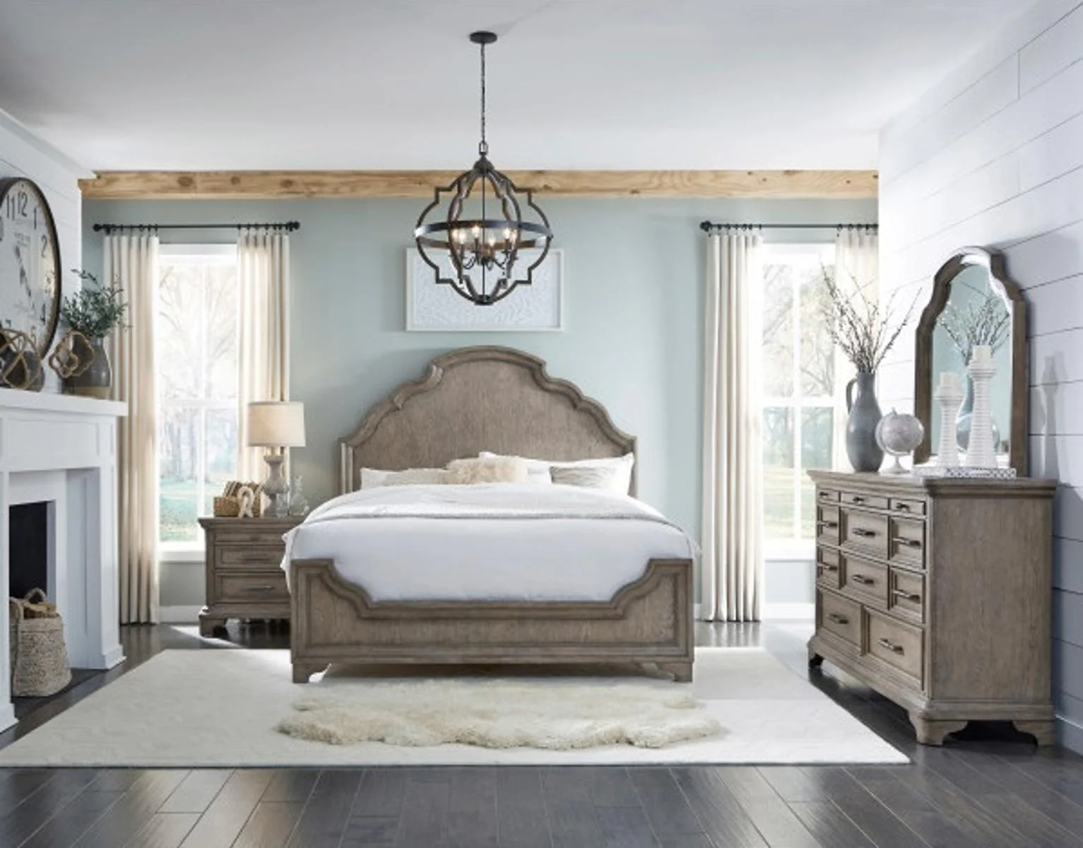 Pulaski Bristol California King Panel Bed in Elm Brown - Image 3