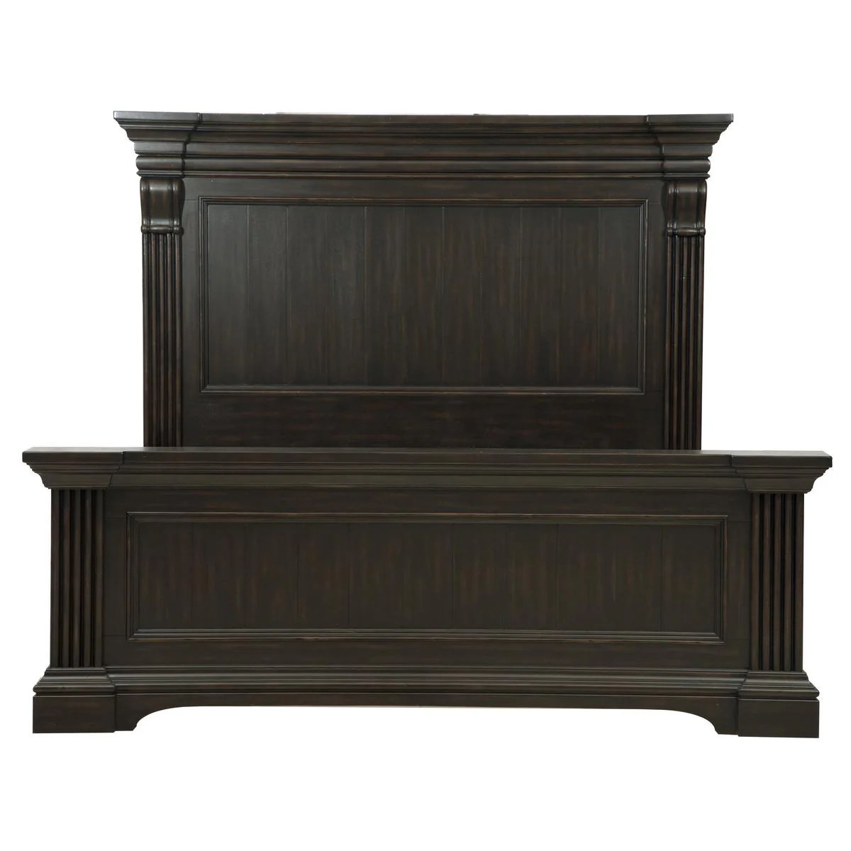 Pulaski Caldwell Queen Panel Bed in Dark Wood - Image 2