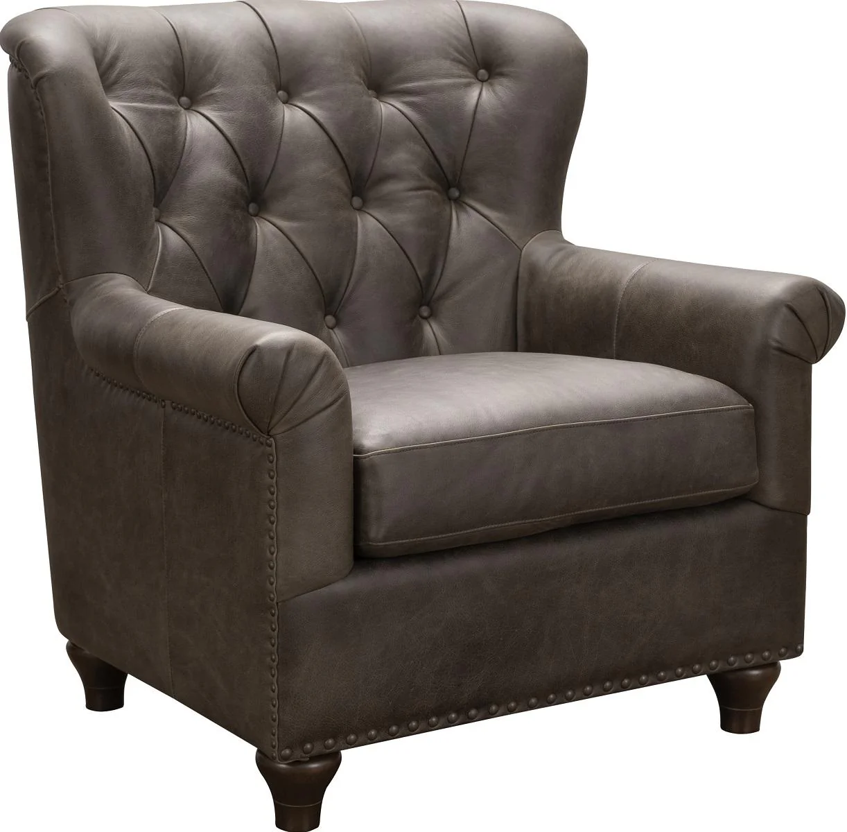 Pulaski Charlie Leather Chair in Heritage Brown
