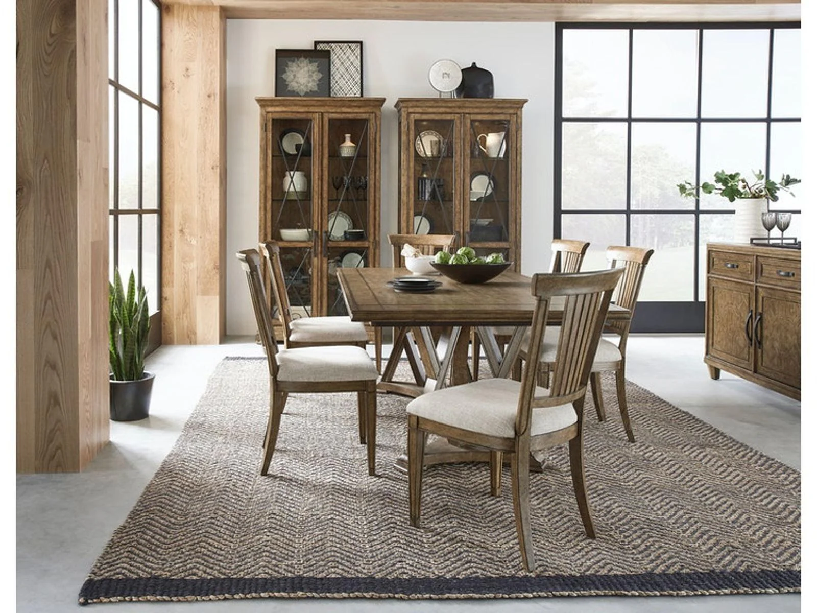 Pulaski Furniture Anthology Double Pedestal Dining Table in Medium Wood - Image 3