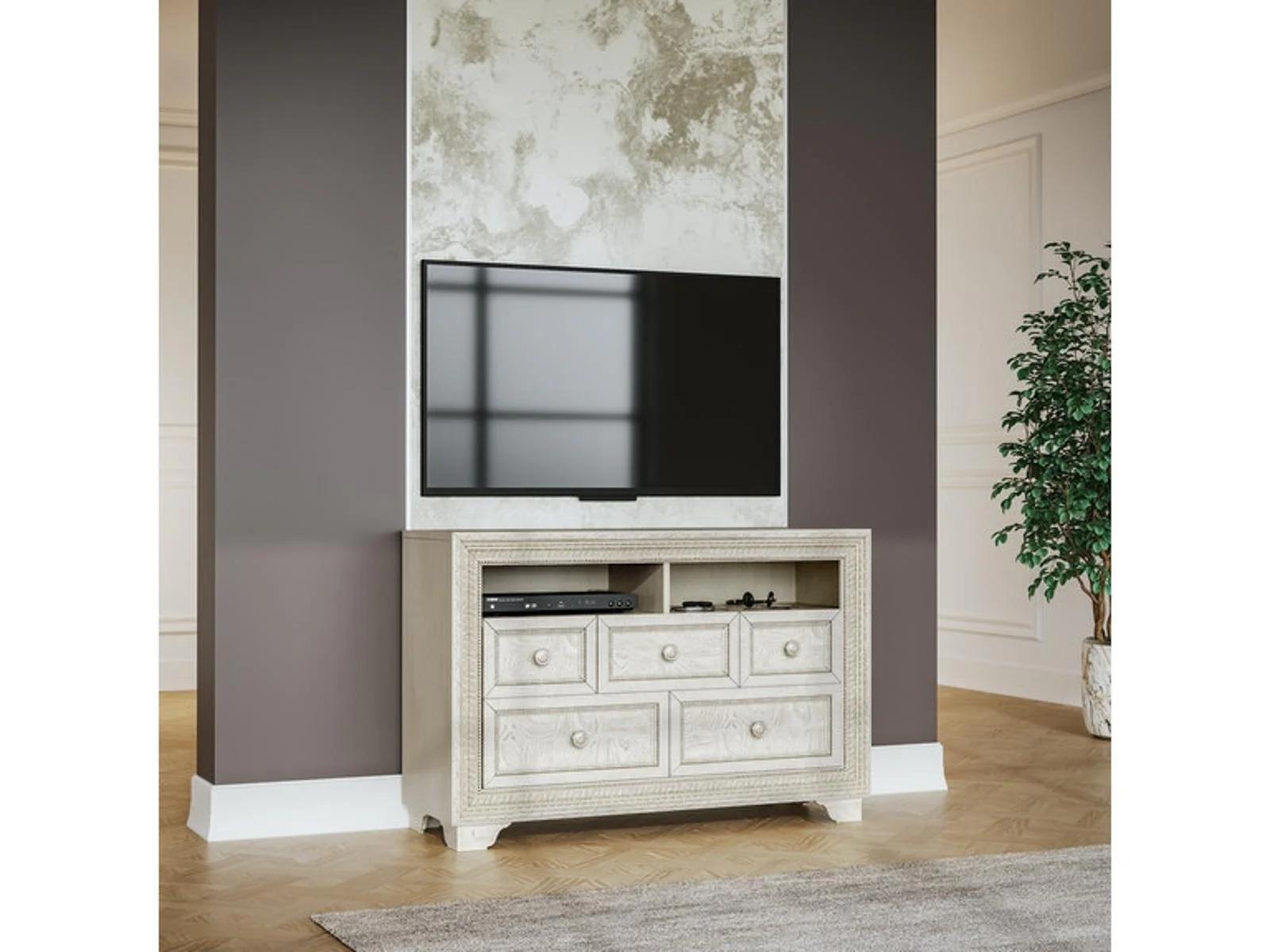 Pulaski Furniture Camila Media Chest in Light Wood - Image 4