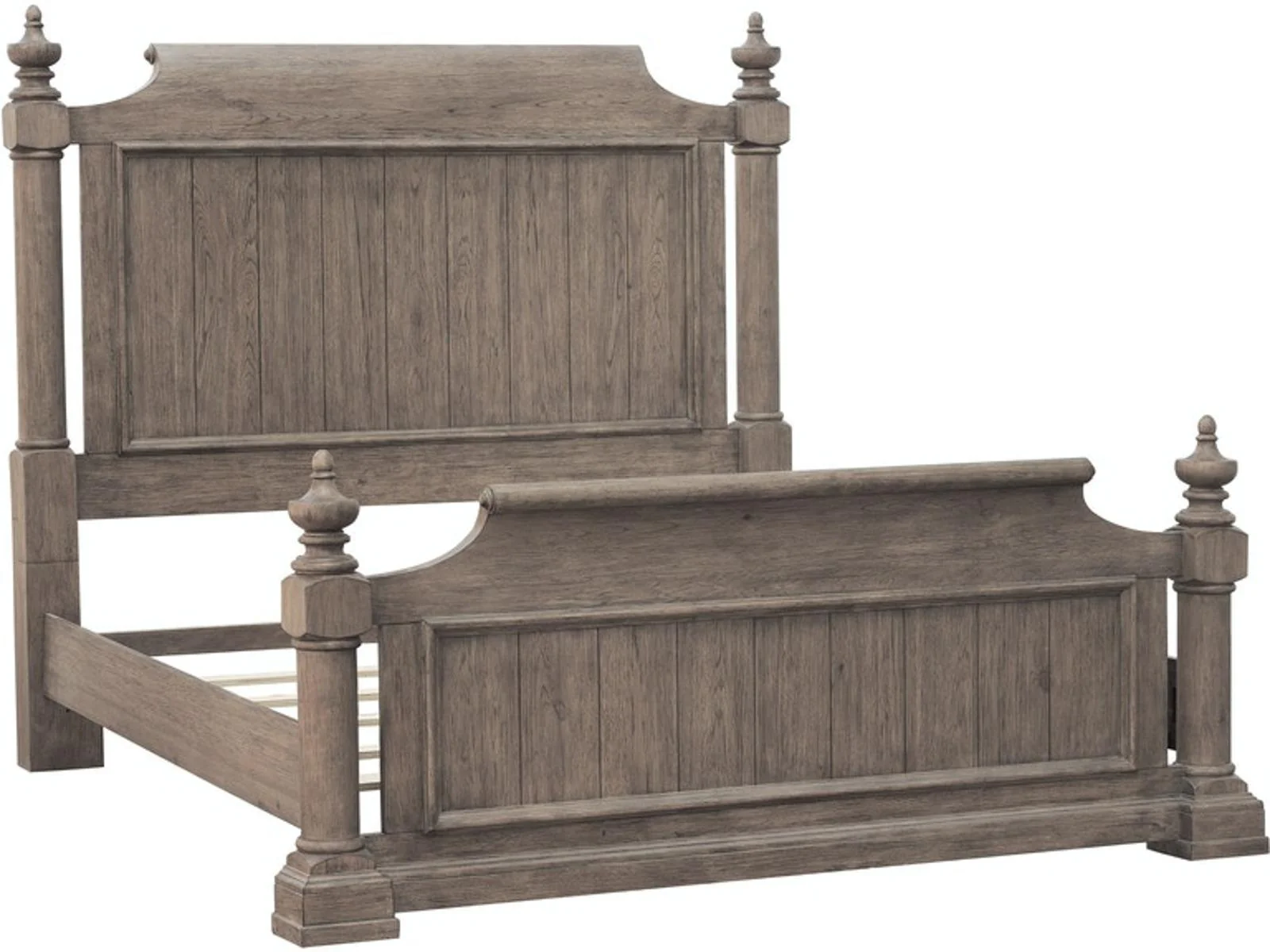 Pulaski Furniture Crestmont Queen Poster Bed in Toasted Almond