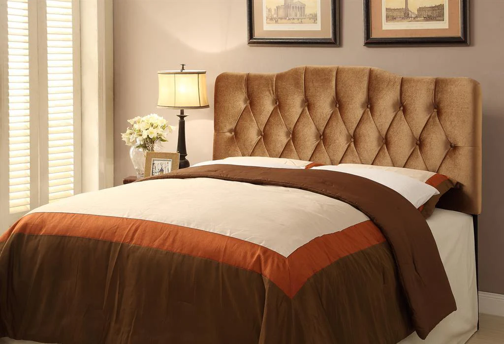 Pulaski King Upholstered Soft Shape Headboard in Velvet Bronze - Image 4