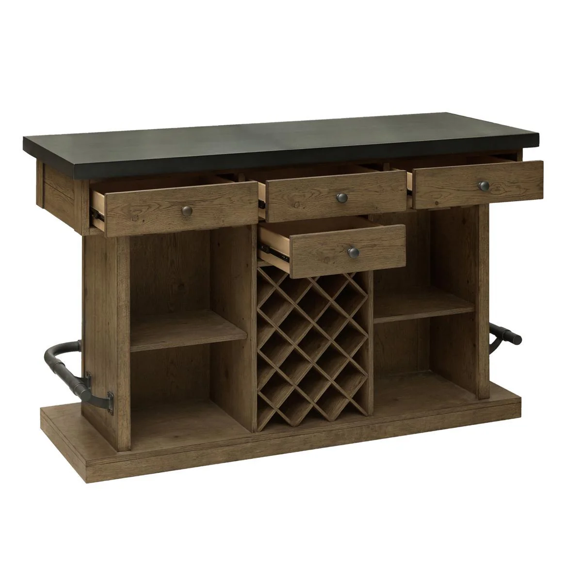 Pulaski Light Oak Metal Top Bar in Light Oak - Image 5