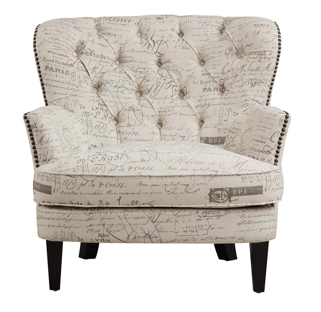 Pulaski Upholstered Arm Chair - Paris Script - Image 2