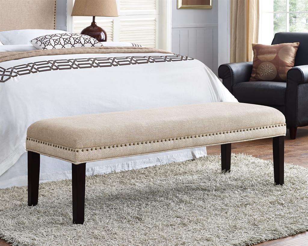 Pulaski Upholstered Bed Bench with Nailhead Trim - Image 2