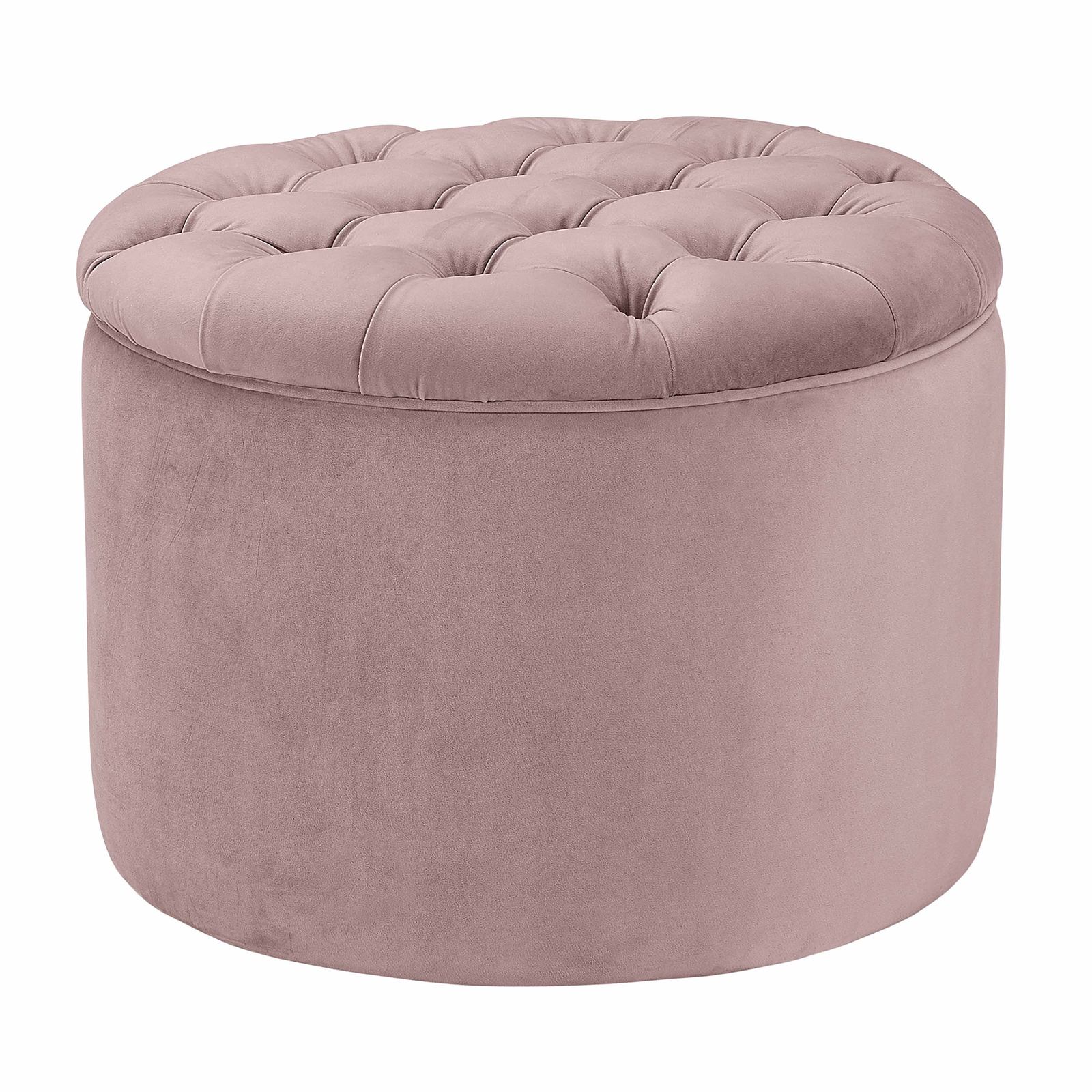 Queen Mauve Velvet Storage Ottoman