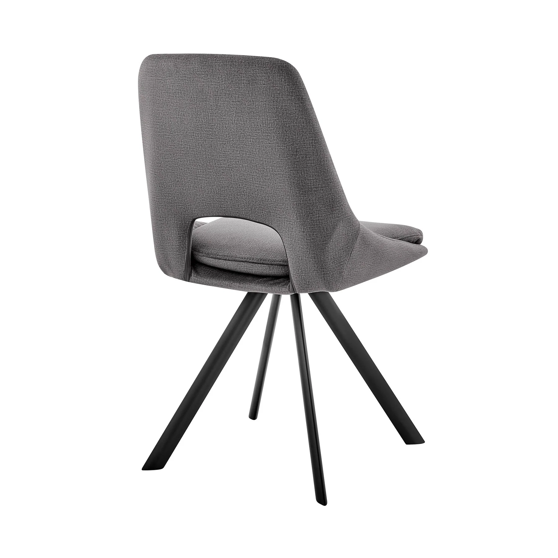 Radford and Lexi 7 Piece Modern Rectangular Dining Set in Light Gray Melamine Wood and Gray Fabric - Image 3