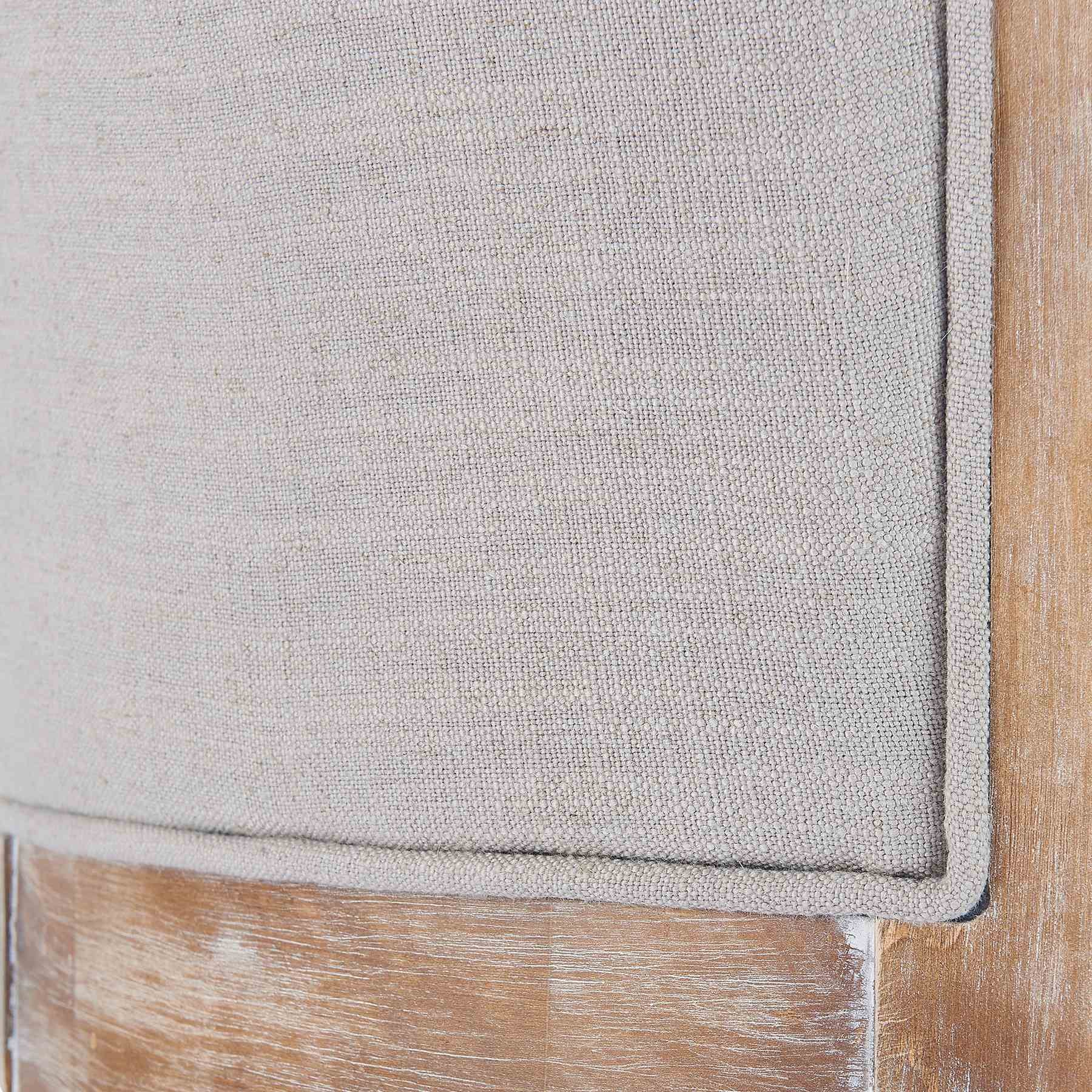Raleigh Arm 26" Counter Height Swivel Barstool in Distressed Oak Finish and Putty Ivory Linen - Image 6