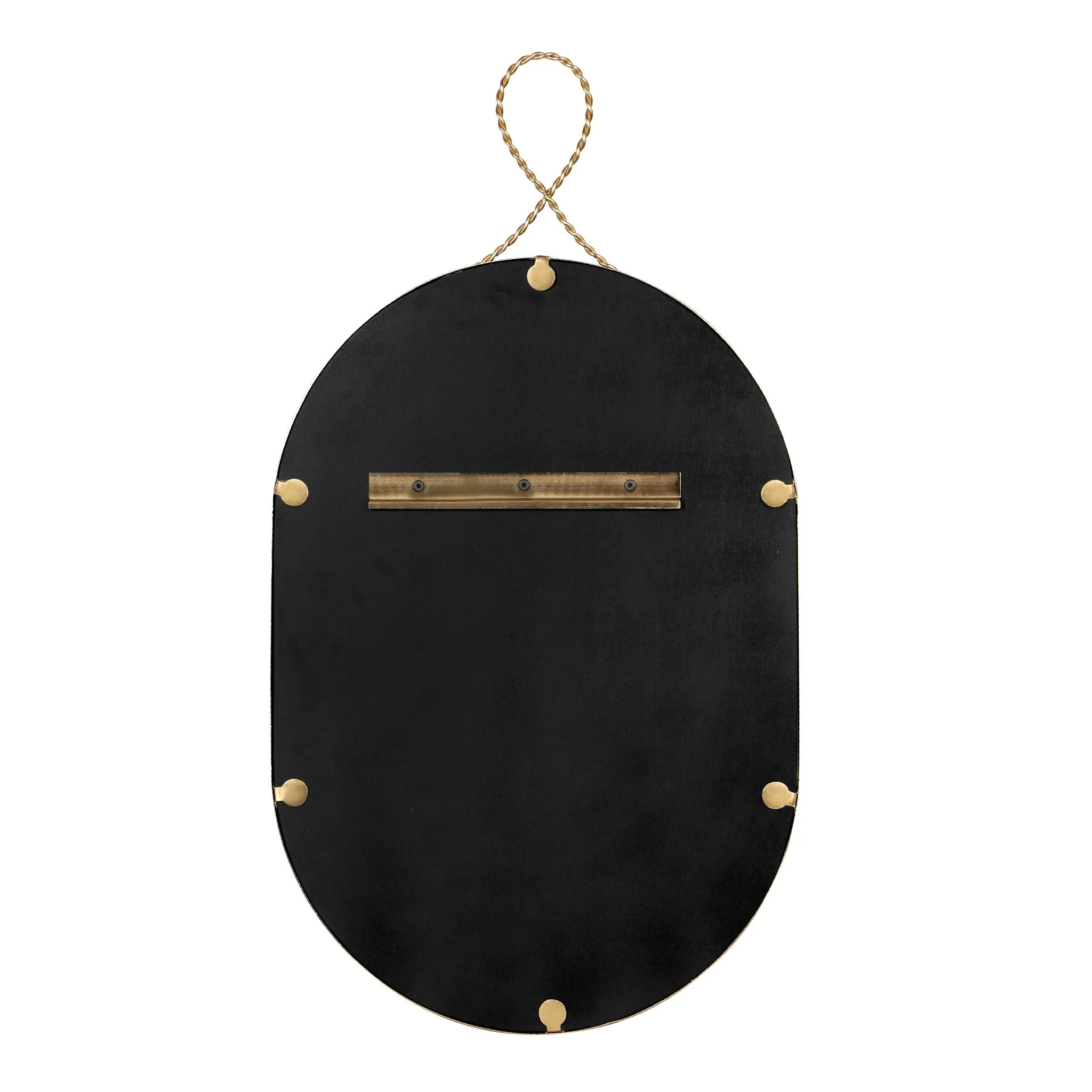 Ravina Braided Brass Oval Wall Mirror - Image 4