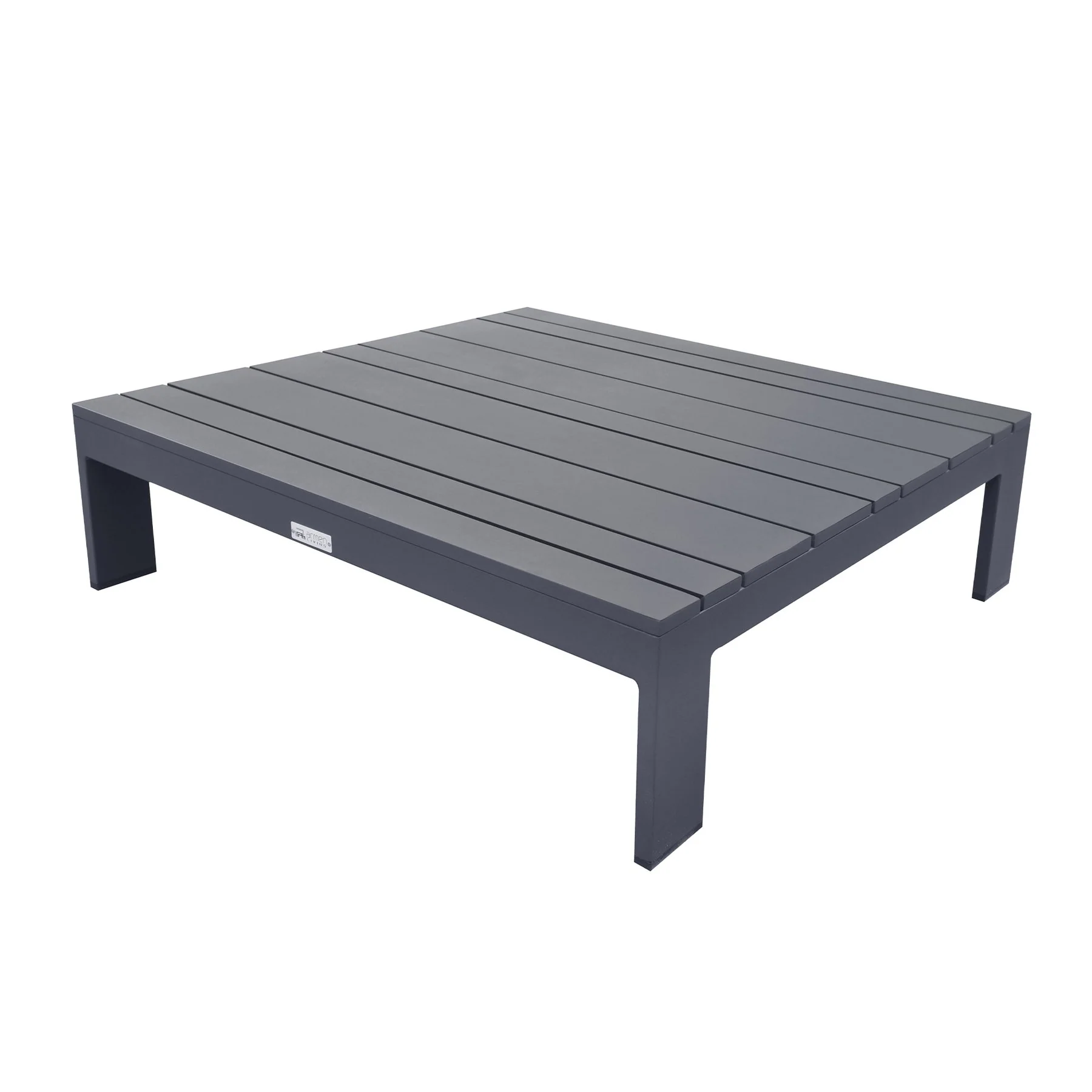 Razor Outdoor 4 piece Sectional set in Dark Gray Finish and Taupe Cushions - Image 5