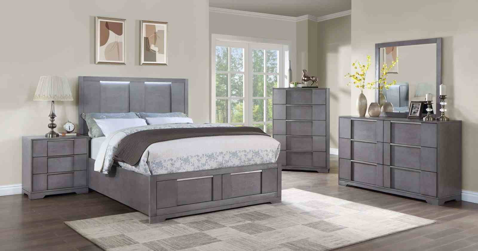 Regulus Queen Bed, Gray - Image 2