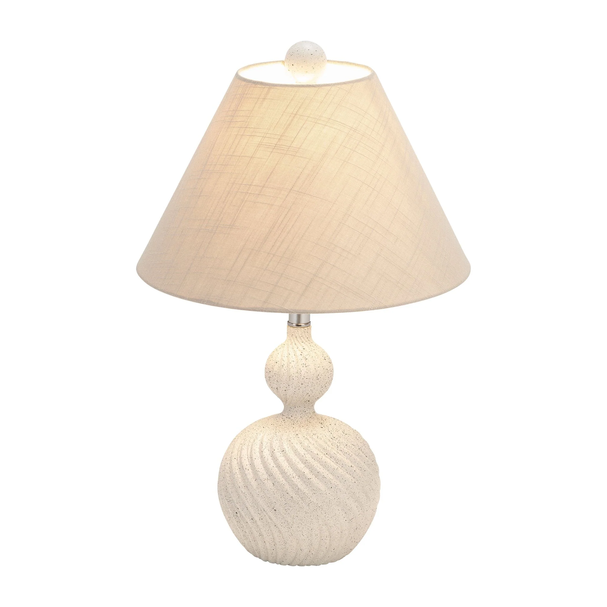 Resin 24" Twist Table Lamp,cream Speckle - Image 2