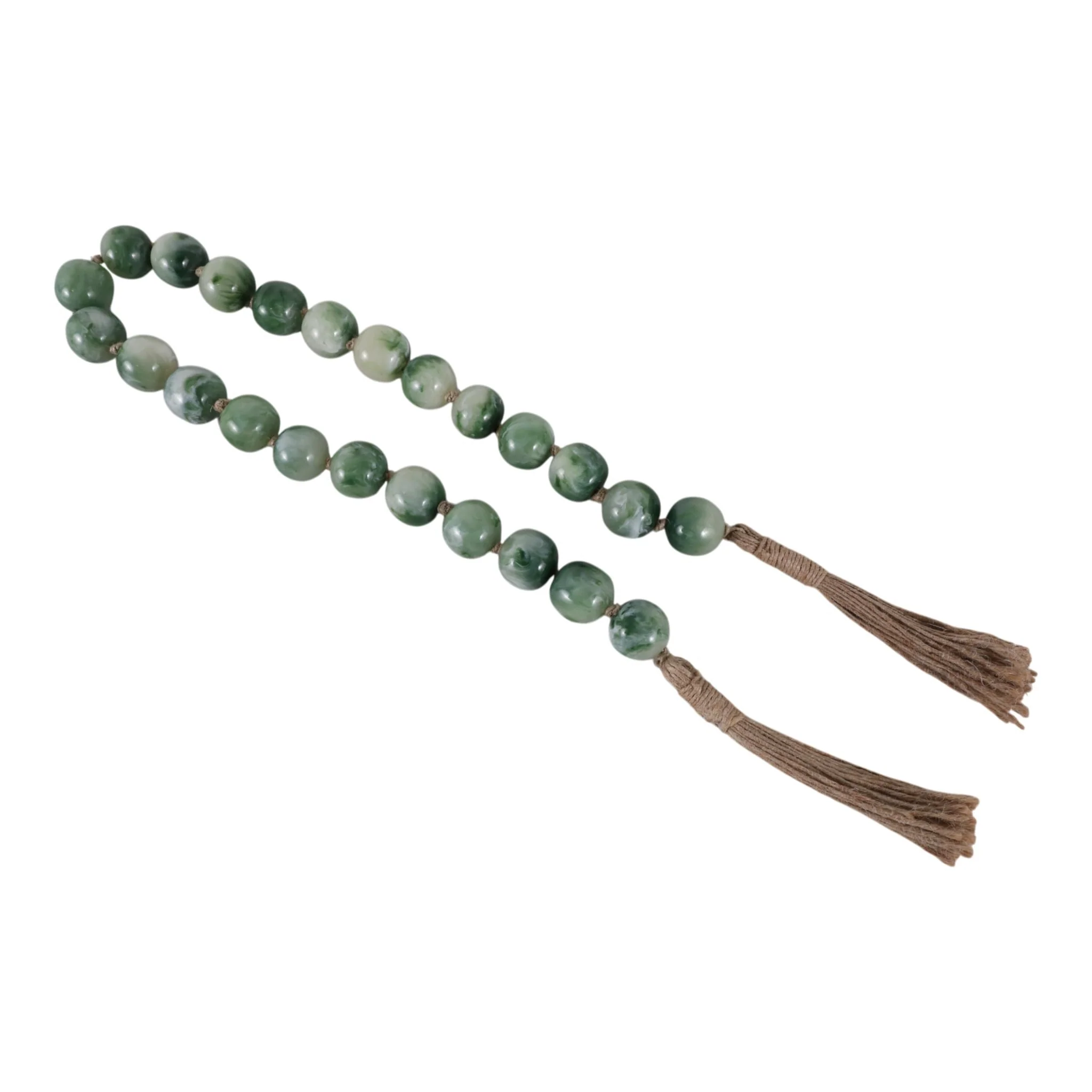 Resin, 36 X 1 Bead Garland, Green