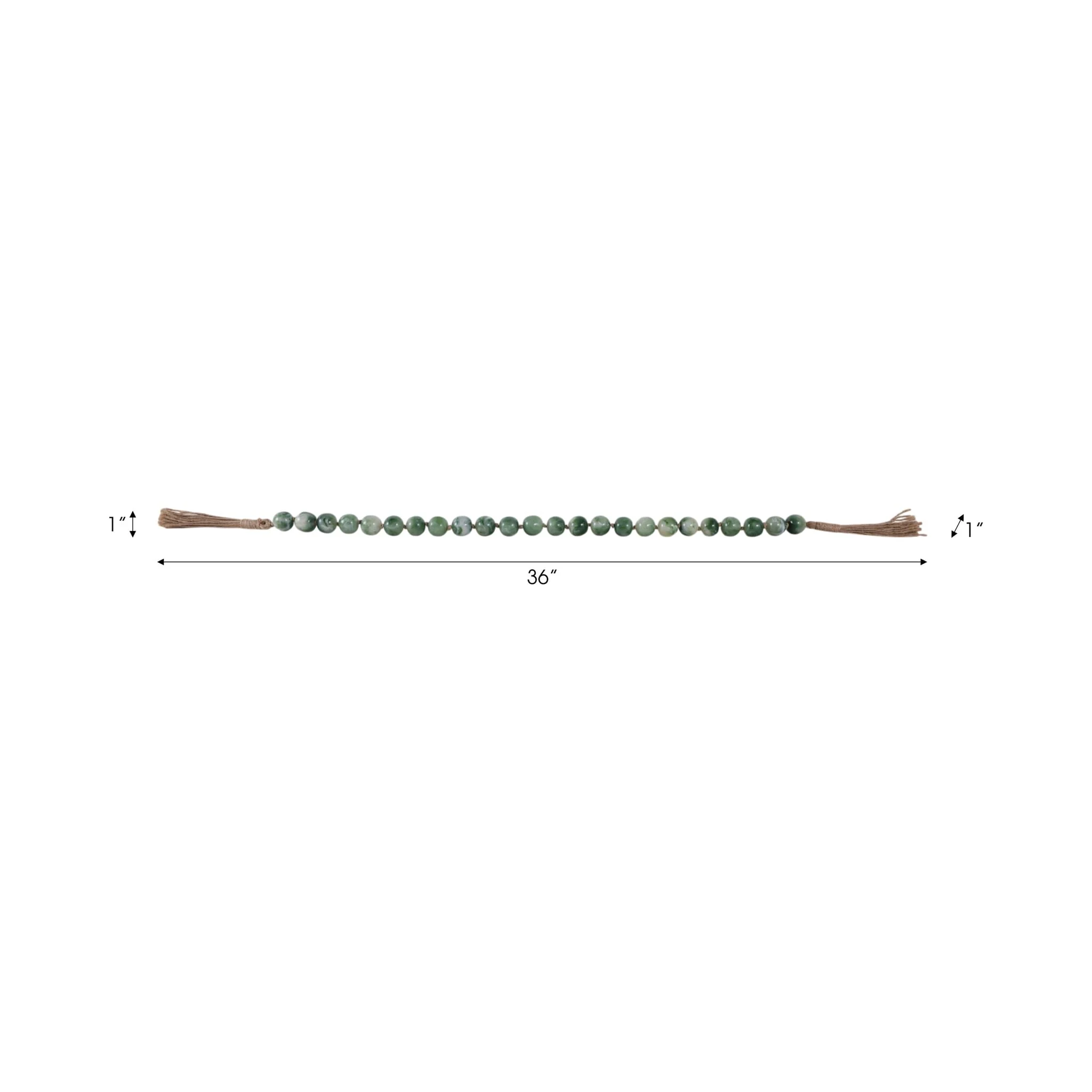 Resin, 36 X 1 Bead Garland, Green - Image 8