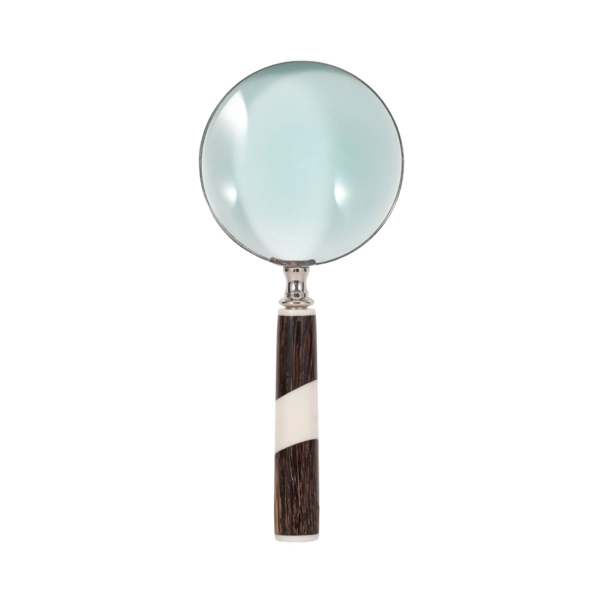 Resin, 4" 2-tone Magnifying Glass, Black/white