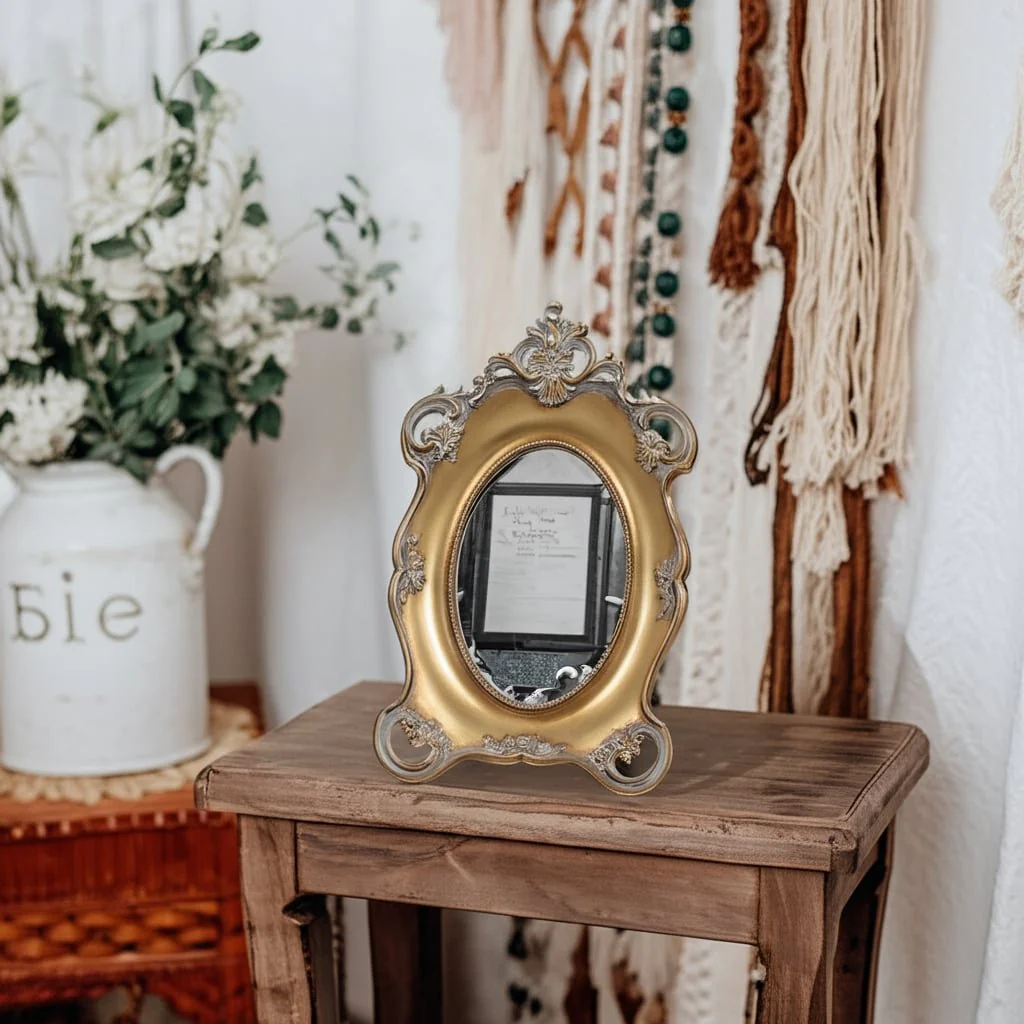 Resin, 4x6 Baroque Photo Frame, Gold - Image 11