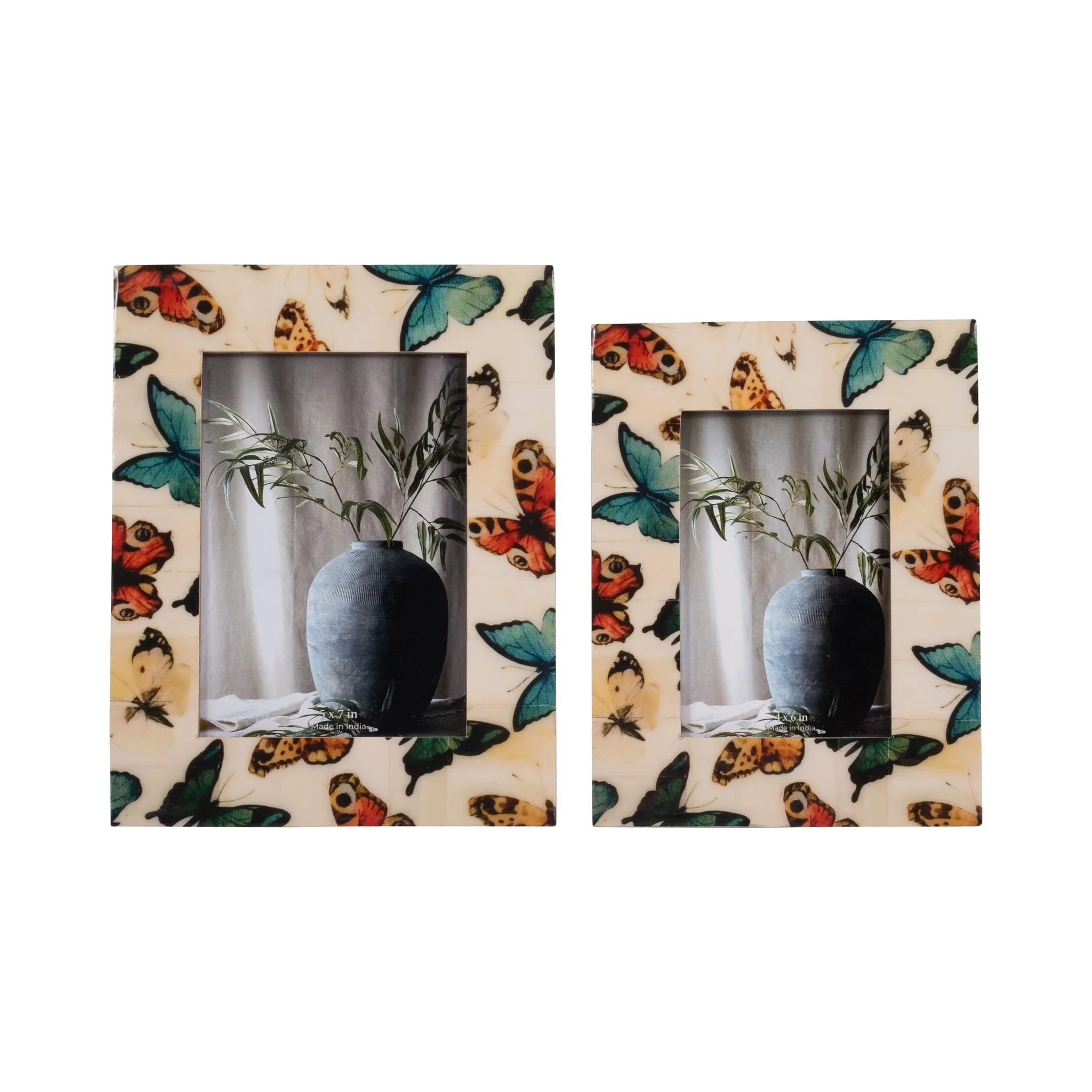 Resin, 4x6 Butterflies Photo Frame, Multi - Image 6