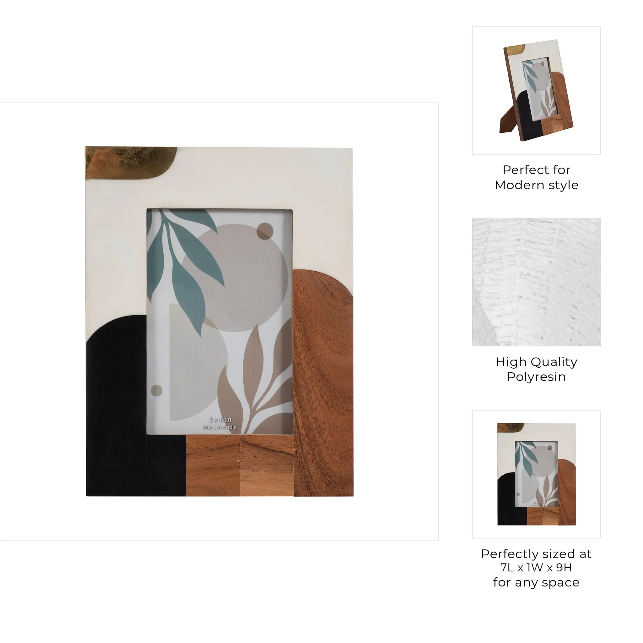 Resin, 4x6 Mid-century Photo Frame, Multi - Image 8