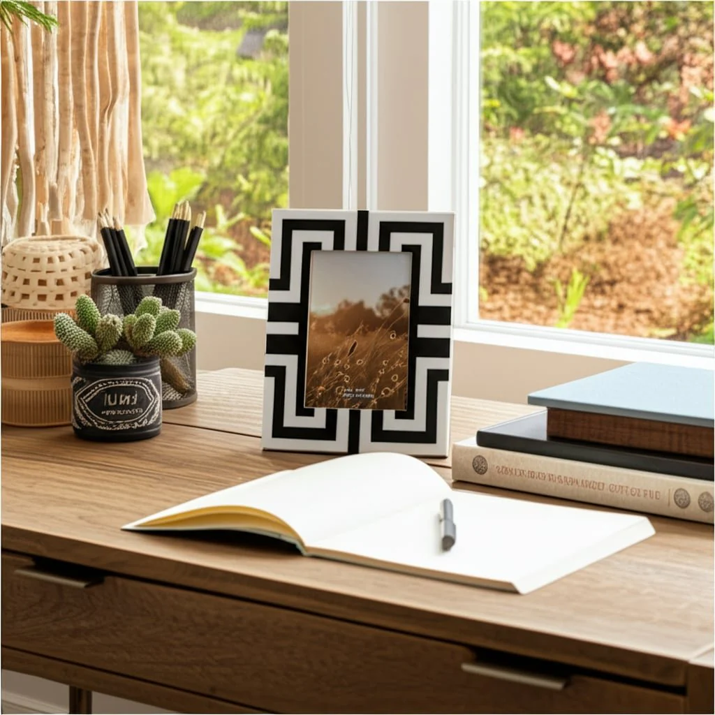 Resin, 4x6 Photo Frame, Black/white - Image 11
