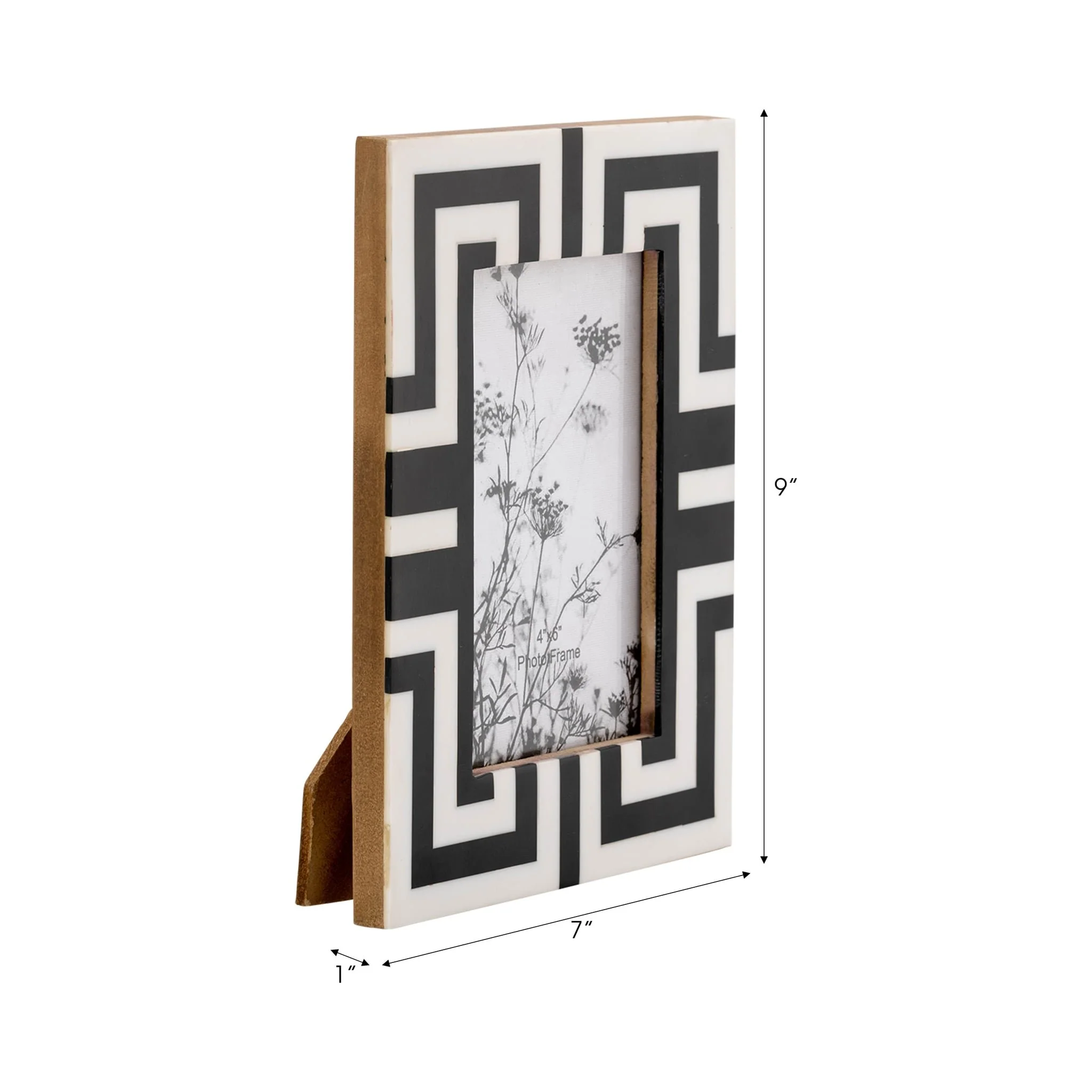 Resin, 4x6 Photo Frame, Black/white - Image 6