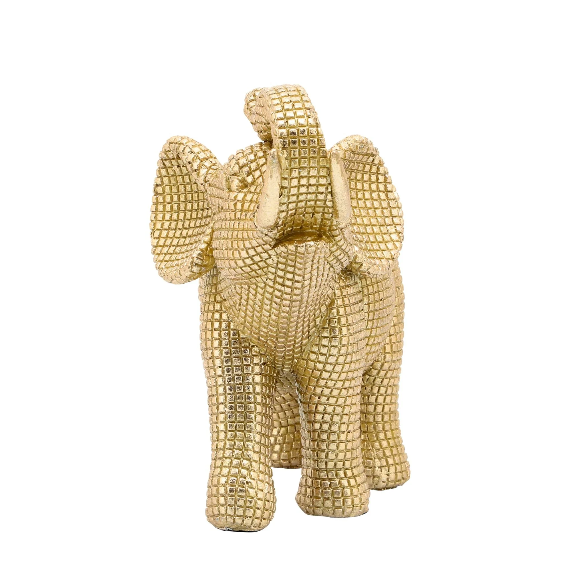 Resin 7" Elephant Table Accent, Gold - Image 2