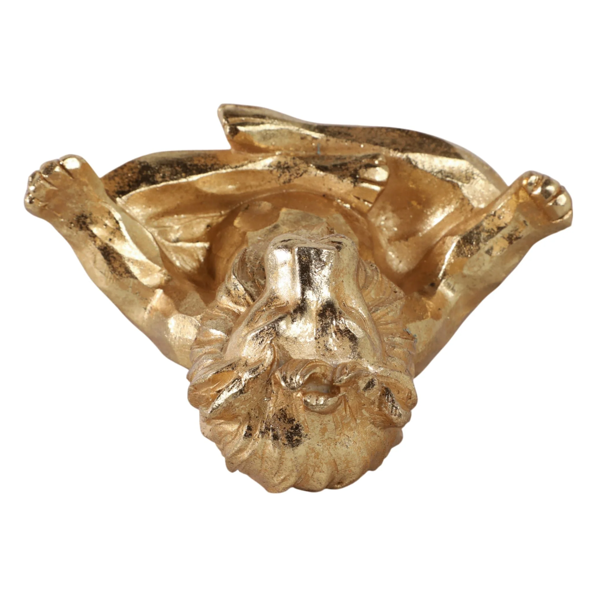 Resin 7" Yoga Lion, Gold - Image 6