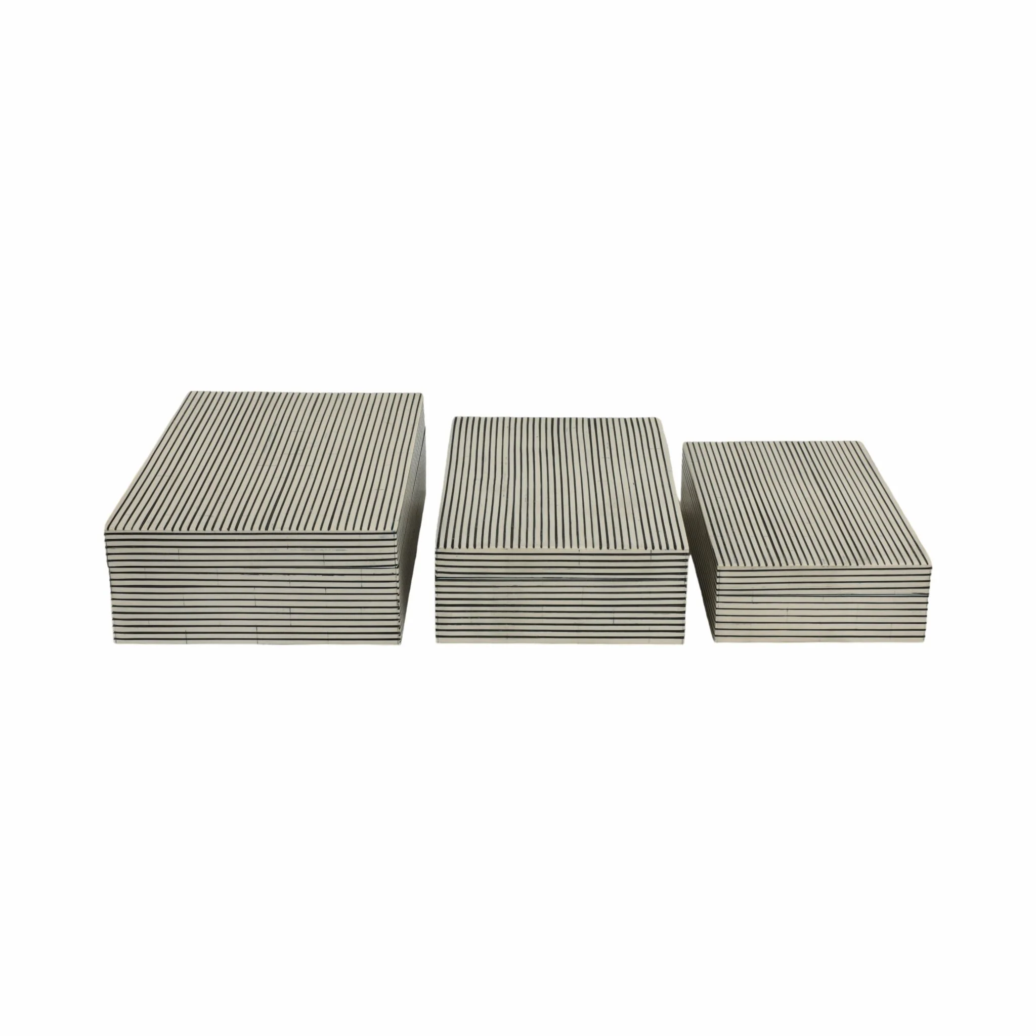 Resin S/3 10/11/12" Ridged Boxes, White