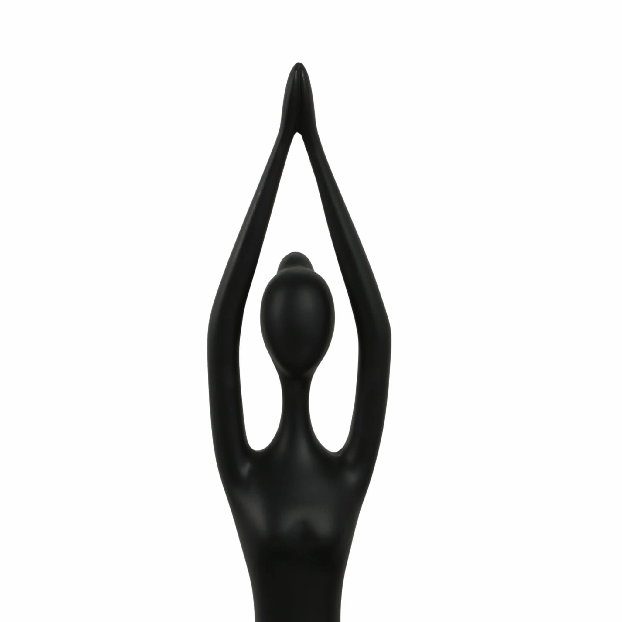 Resin, S/3 10"h Yoga Ladies, Black - Image 5