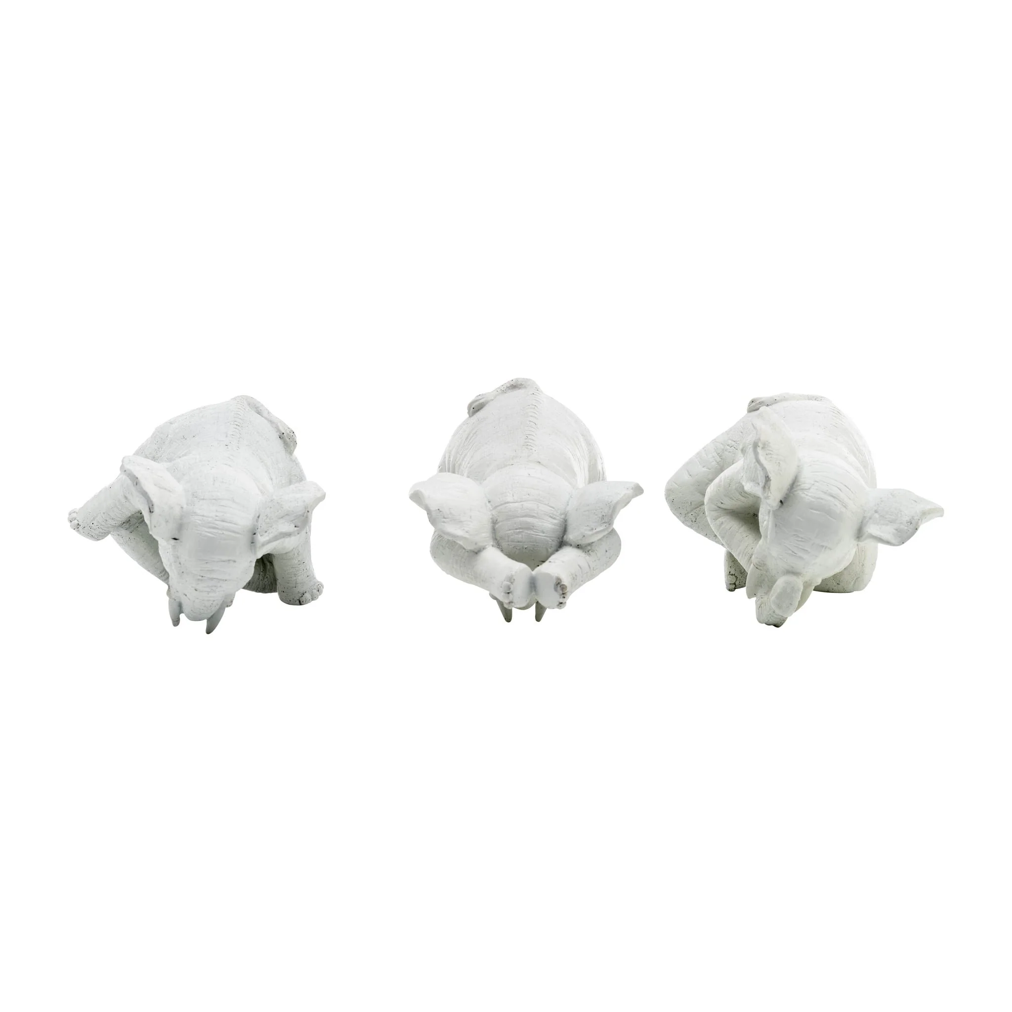 Resin, S/3, 8"h, Yoga Elephants, Wt - Image 5
