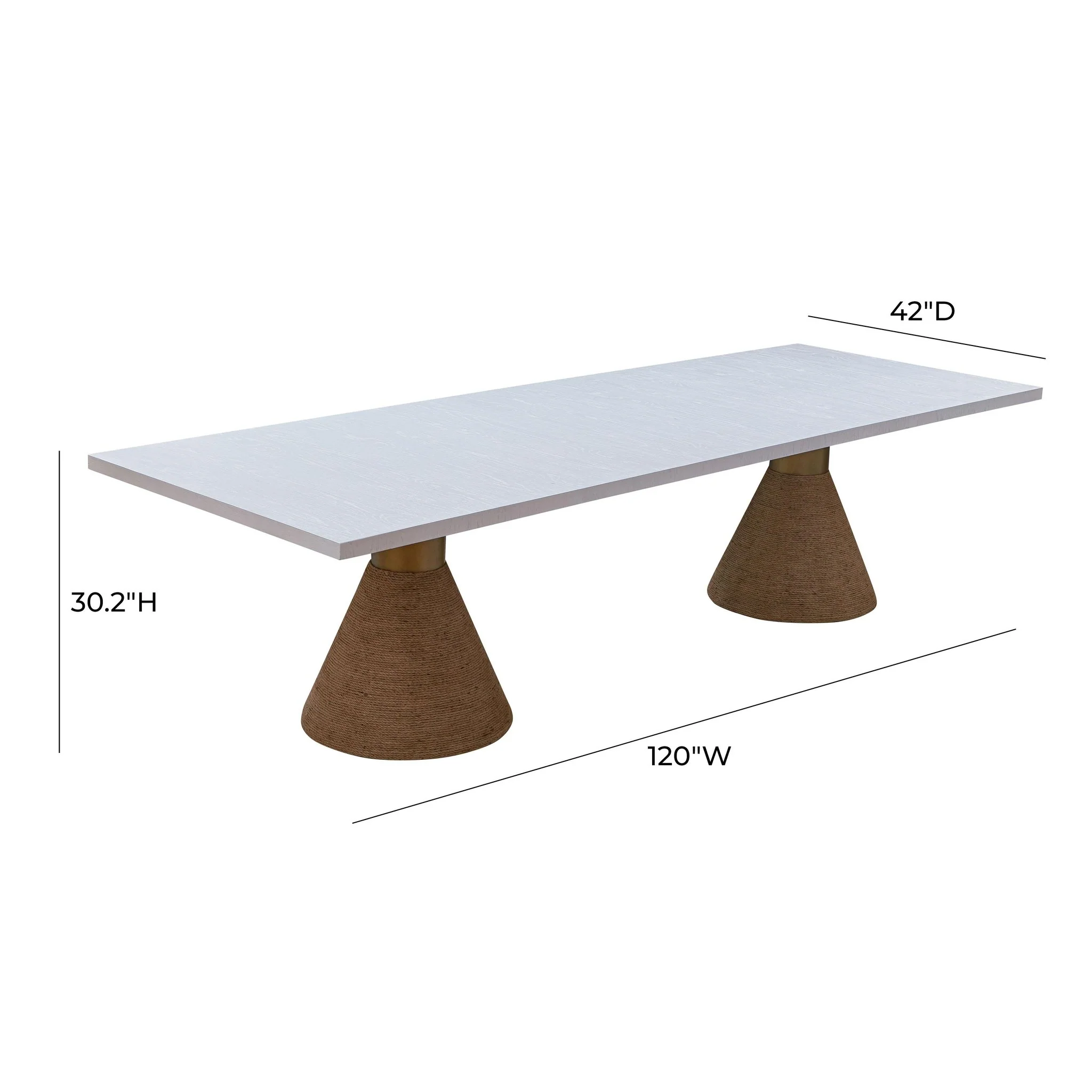 Rishi Natural Rope Rectangular Table - Image 7