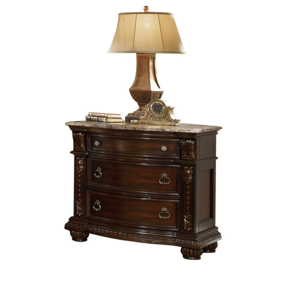 Roma 5 Pc King Bed Dark Walnut - Image 17