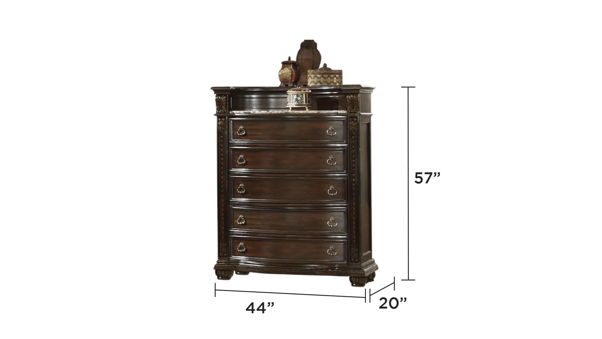Roma Chest Dark Walnut - Image 2
