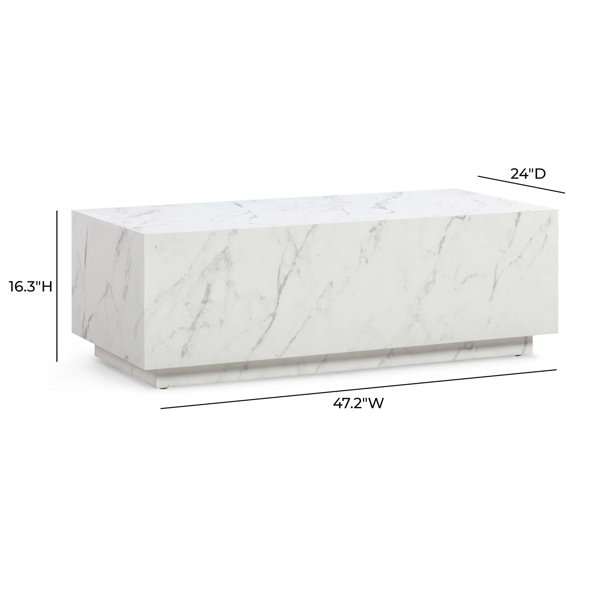 Romy White Marble Coffee Table - Image 5