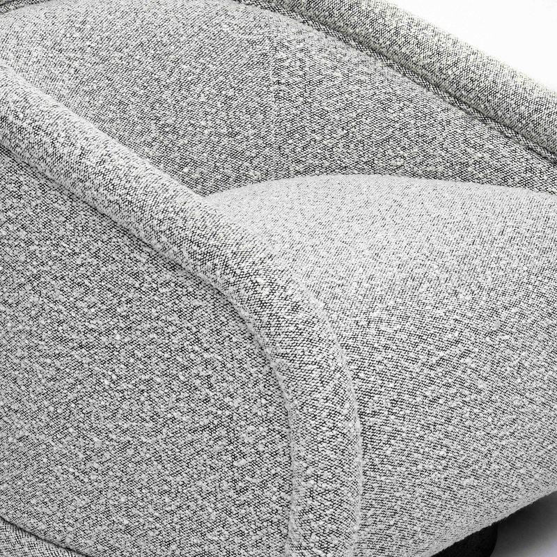 Rory Grey Boucle Swivel Chair - Image 5