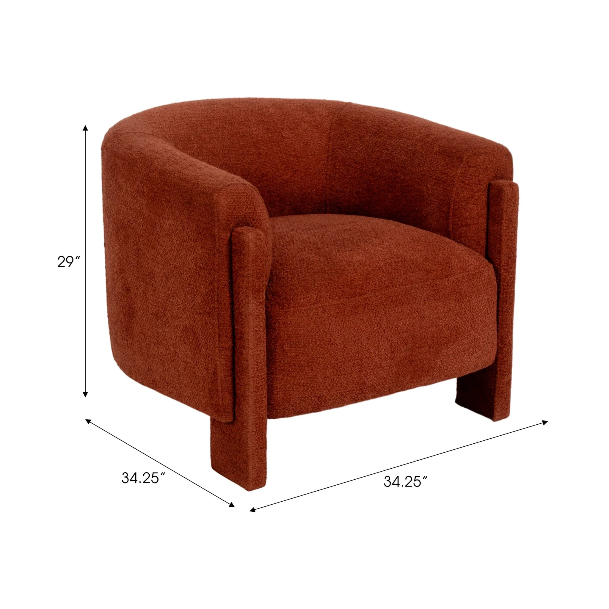 Roundback Accent Chair, Rust - Image 7