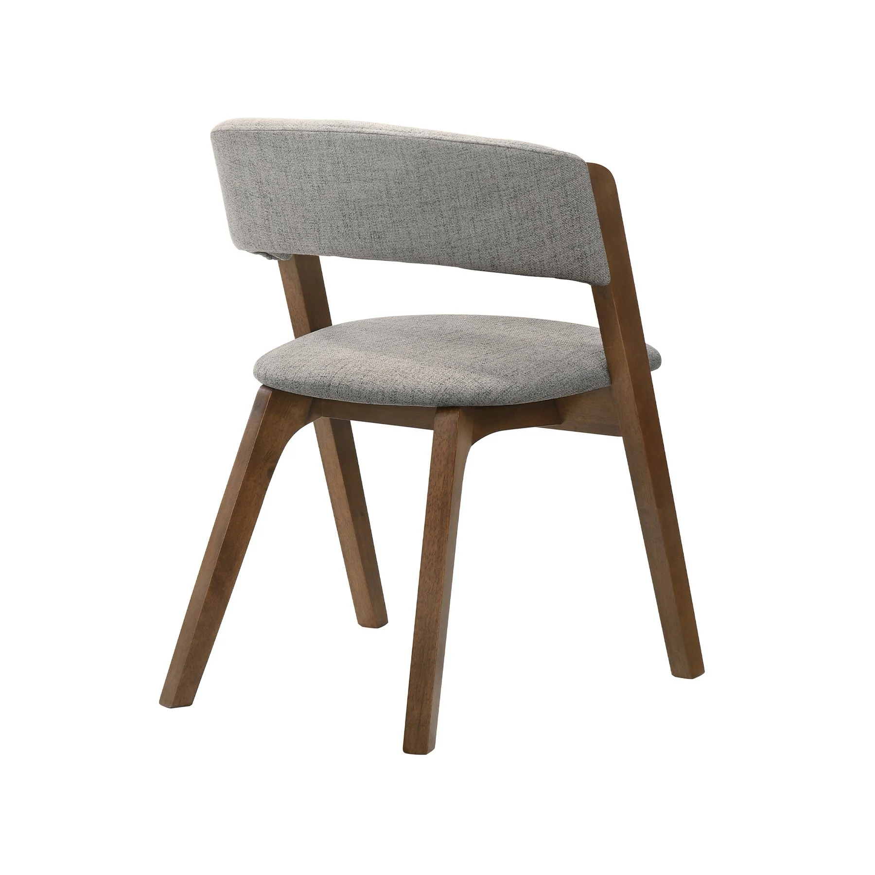 Rowan Gray Upholstered Dining Chairs in Walnut Finish - Set of 2 - Image 4