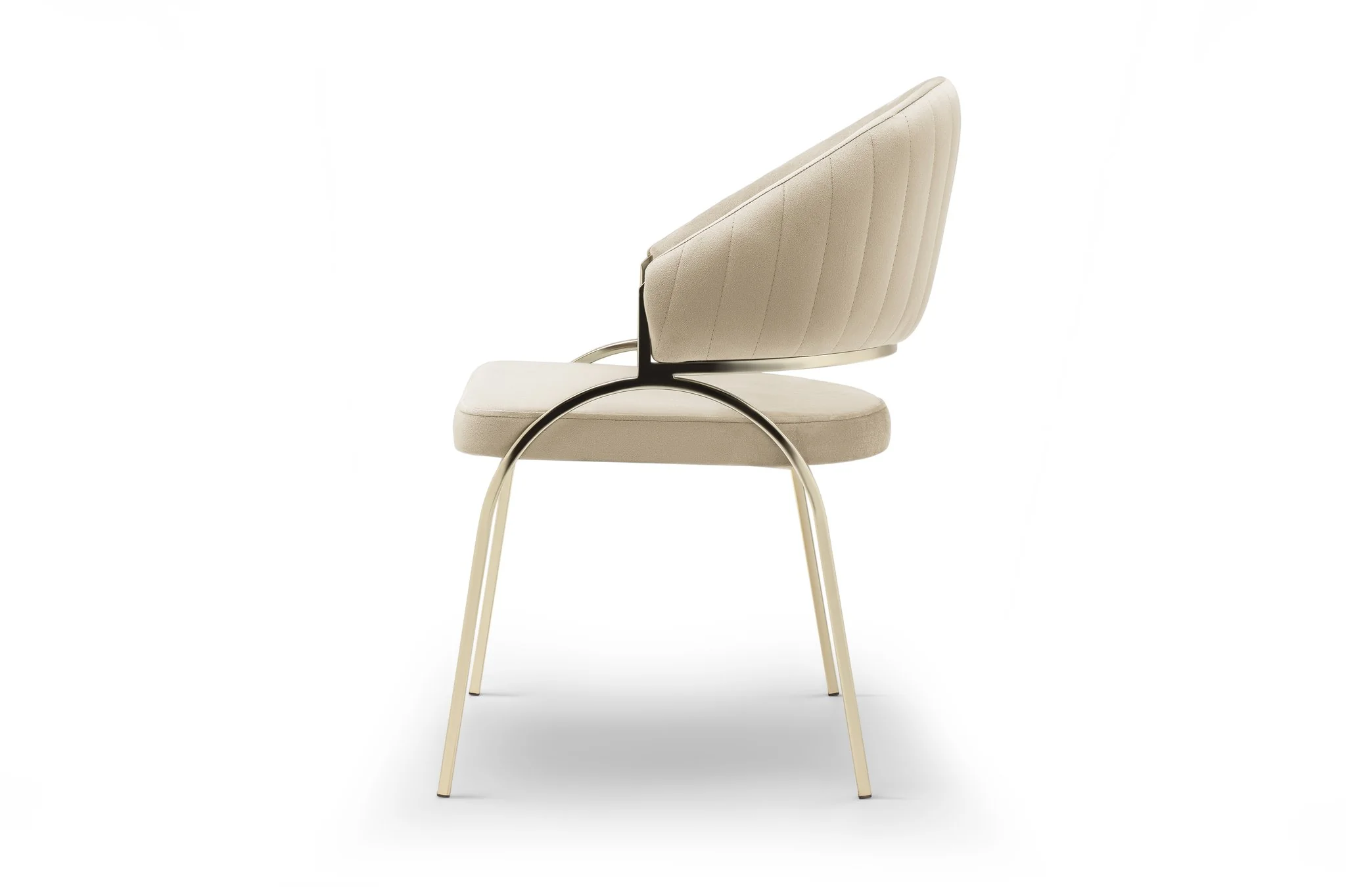 Ruby Chair With Gold Legs - Beige - Image 5