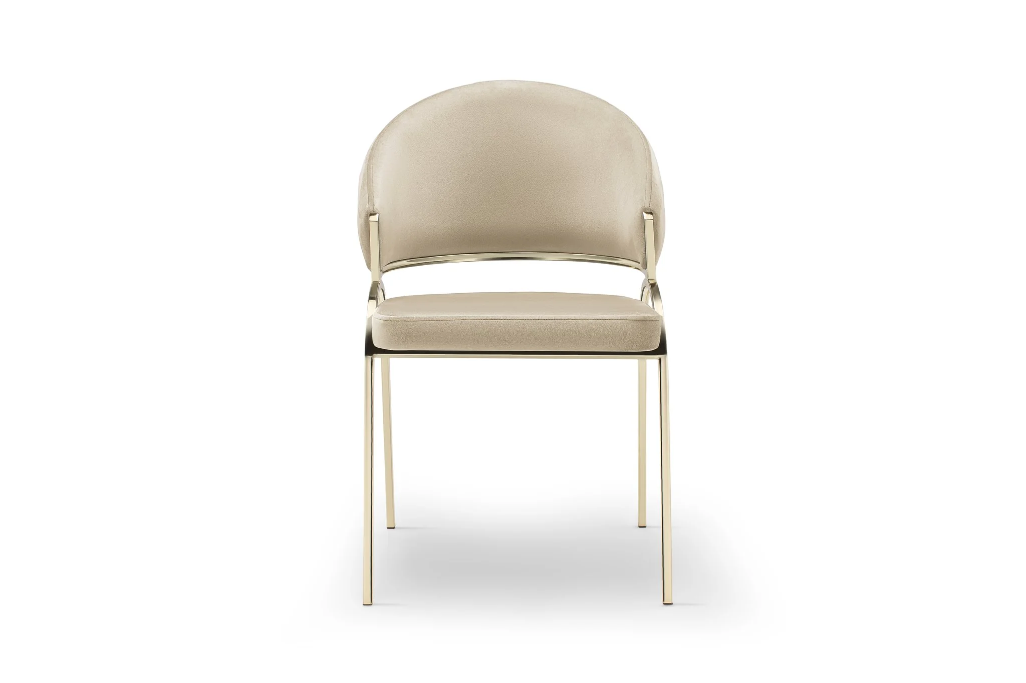 Ruby Chair With Gold Legs - Beige - Image 7