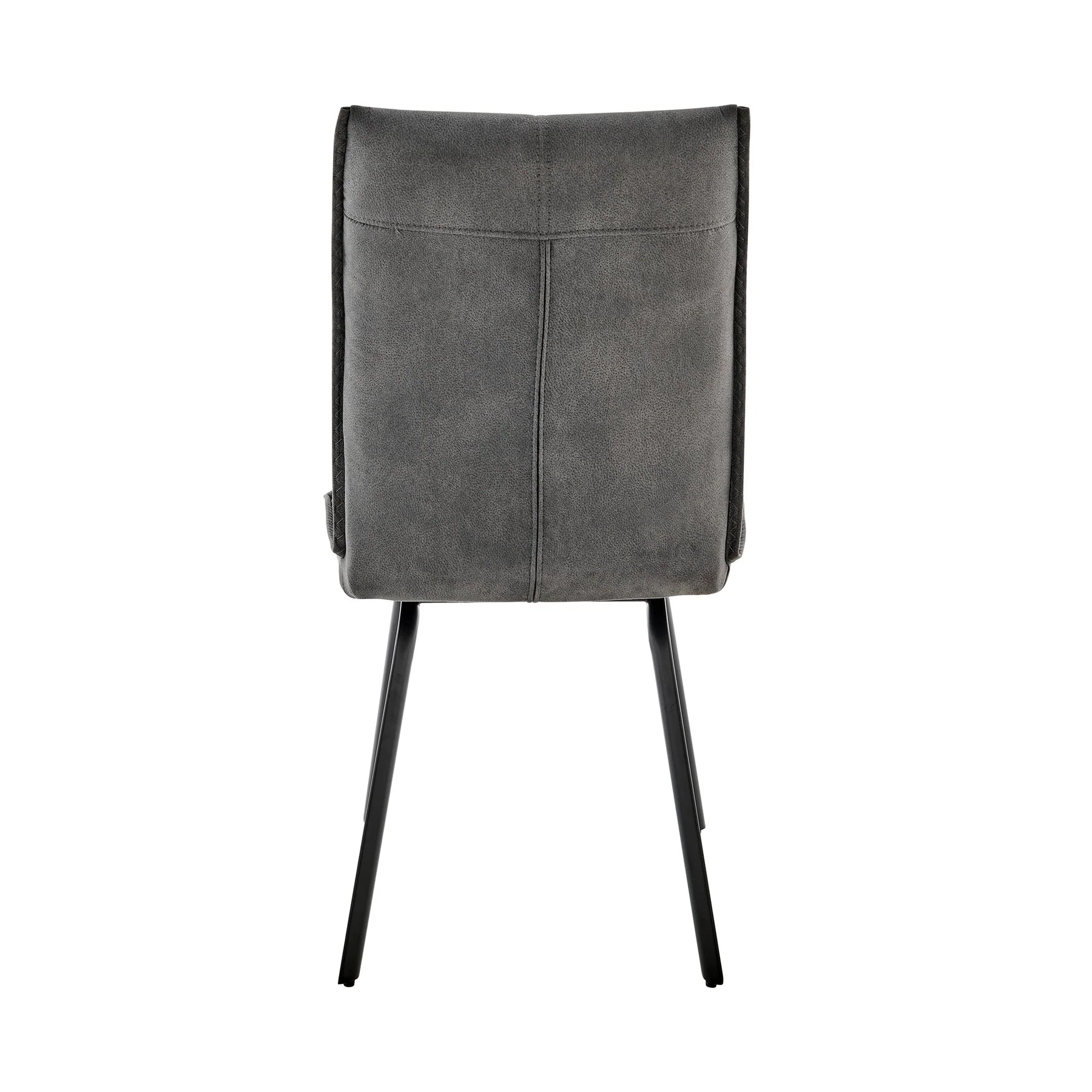 Rylee Dining Room Accent Chair in Charcoal Fabric and Black Finish - Set of 2 - Image 5