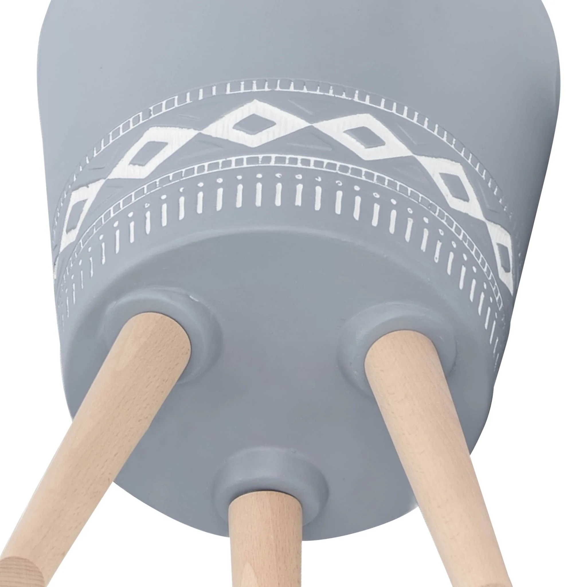 S/2 10/12" Diamond Planter W/ Wood Legs, Gray (kd) - Image 7